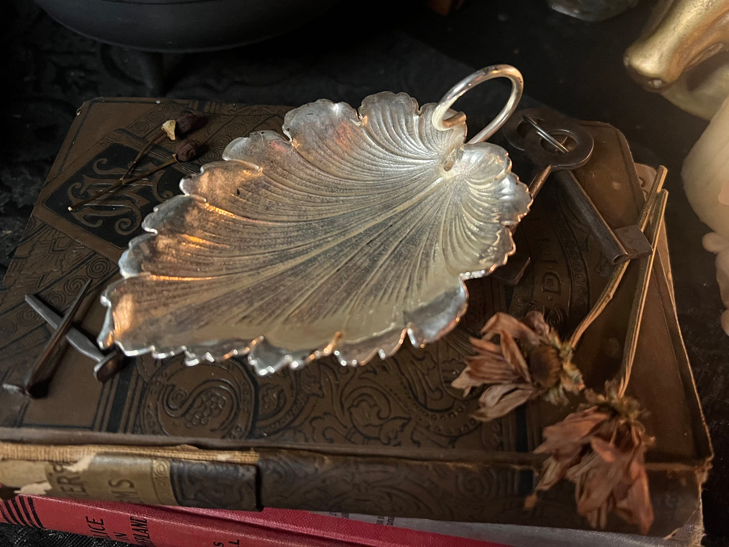 Silver-plated Leaf Dish