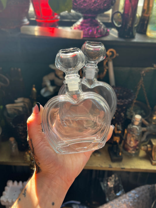 Heart Shaped Glass Bottle