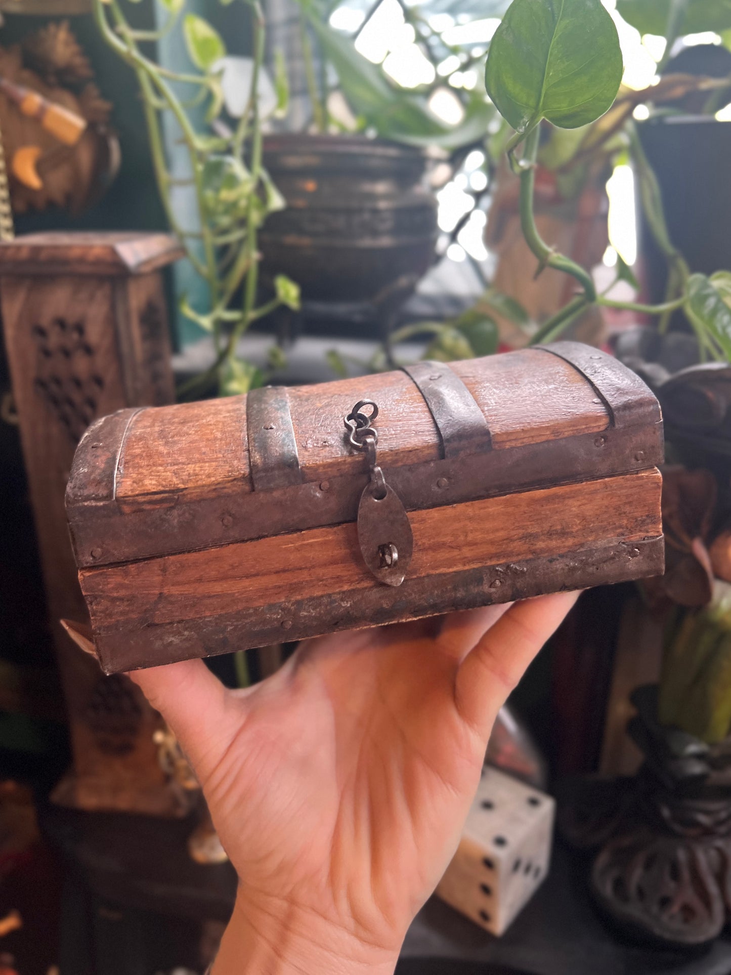 Rustic Wooden Trinket Box