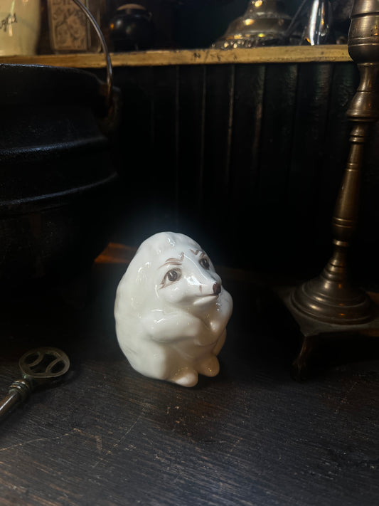 Porcelain Hedgehog Figurine