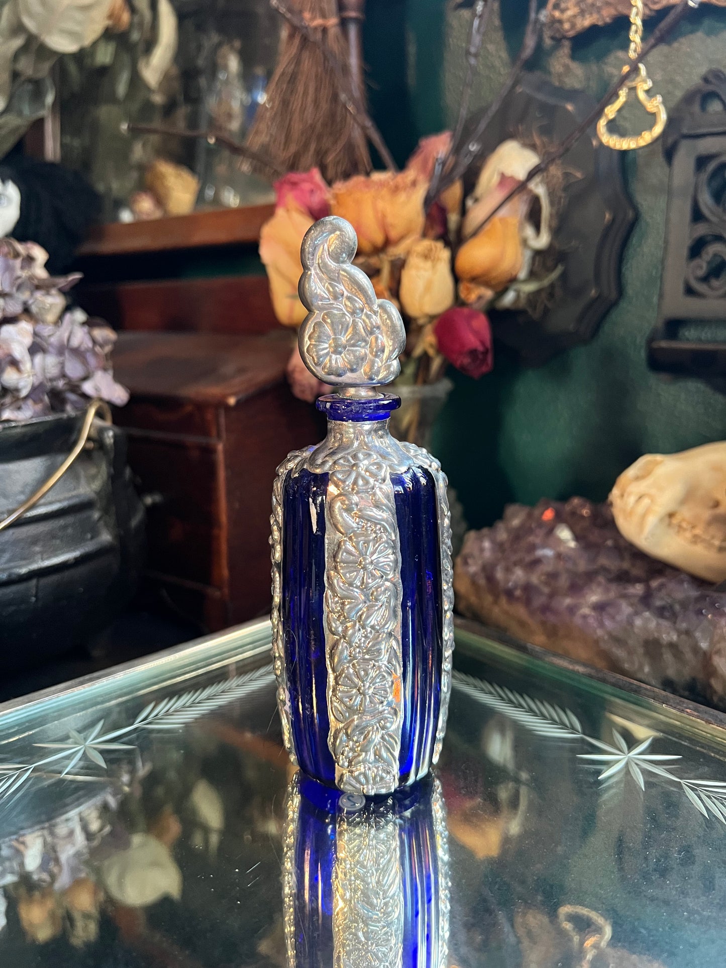 Cobalt Blue Perfume Bottle