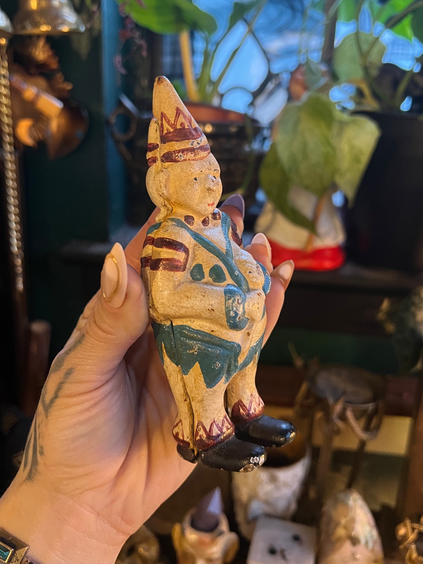 1950s Cast Iron Jester Coin Bank