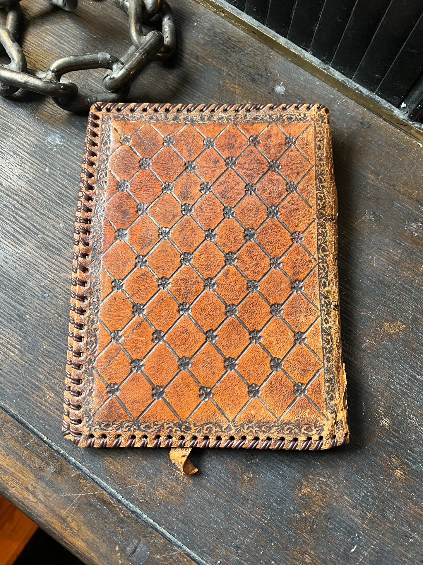 Tooled Leather Book Cover