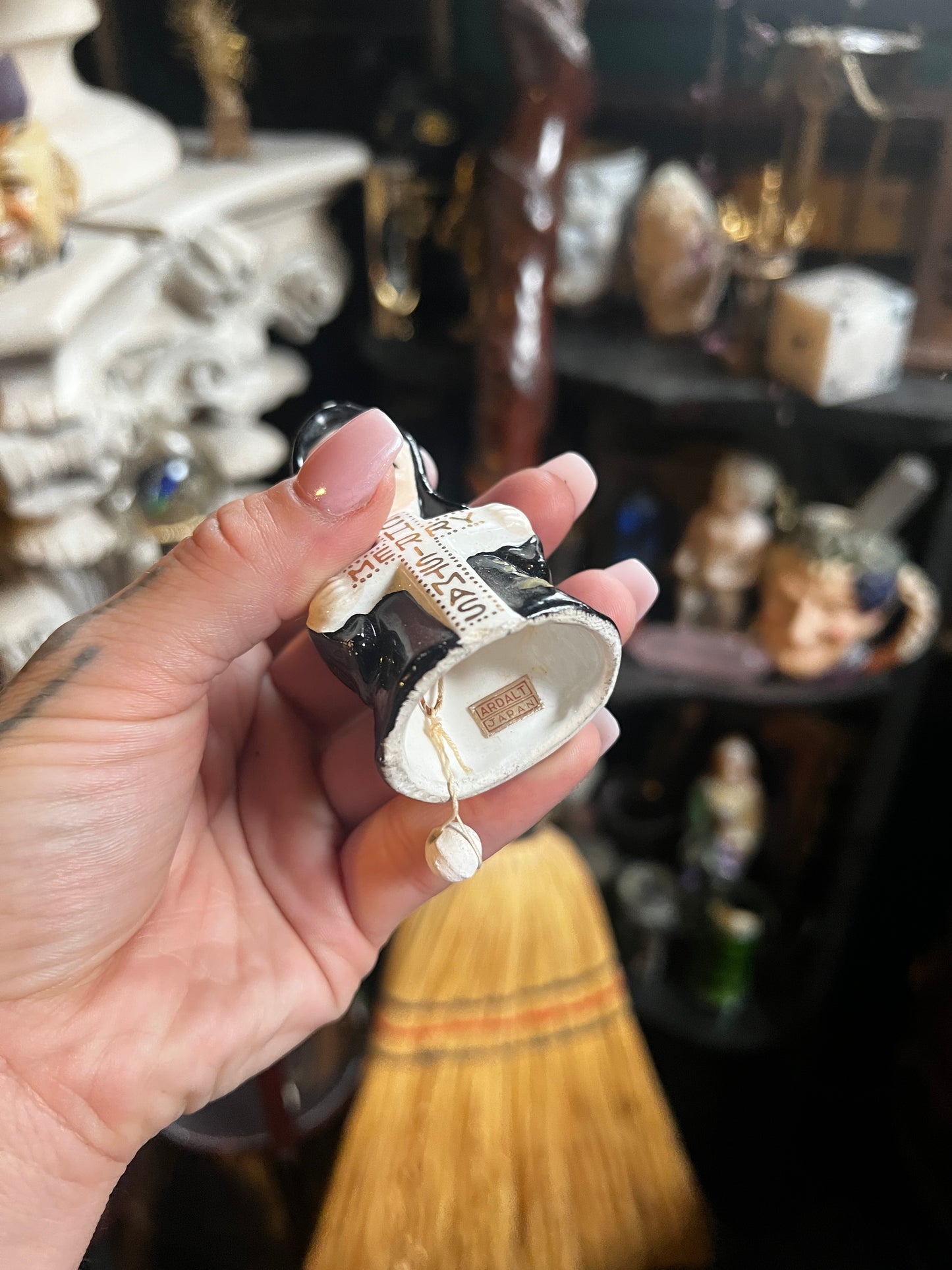Ceramic Holiday Nun Bell