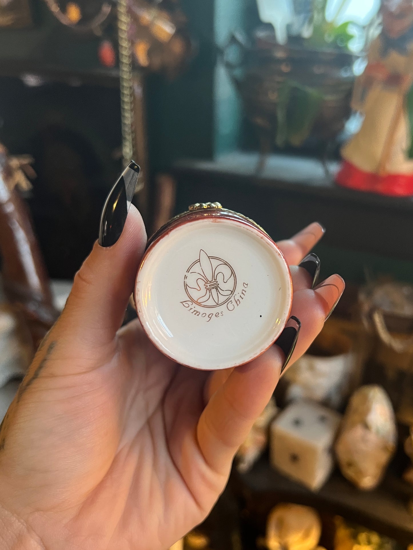 Limoges French Calvary Soldier Trinket Box