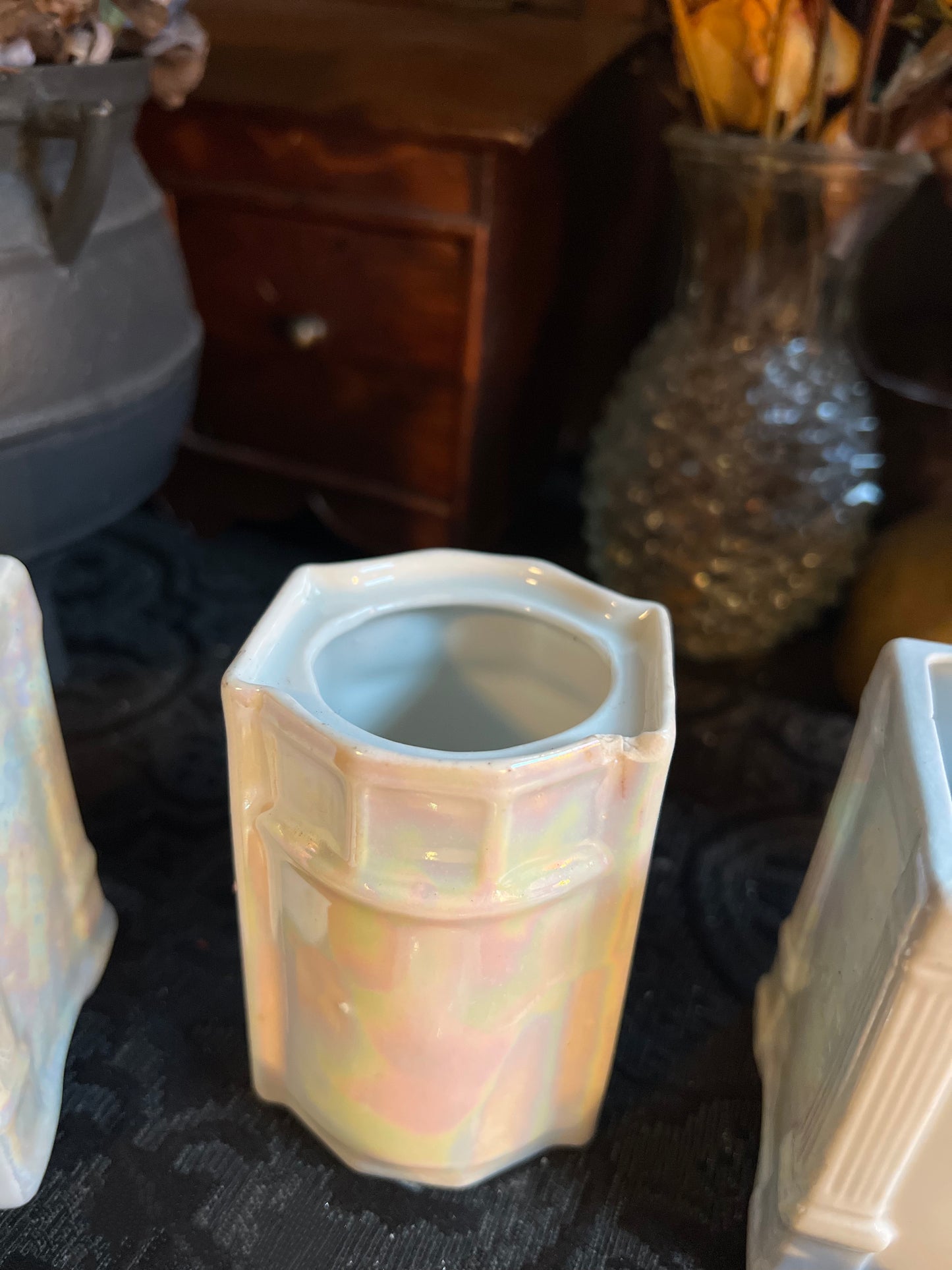 Antique German Lusterware Canisters