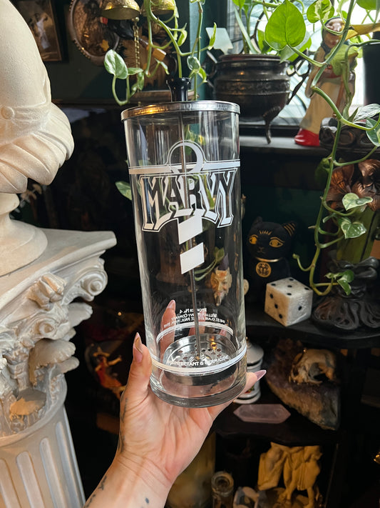 Marvy Vintage Barbers Glass Disinfectant Jar