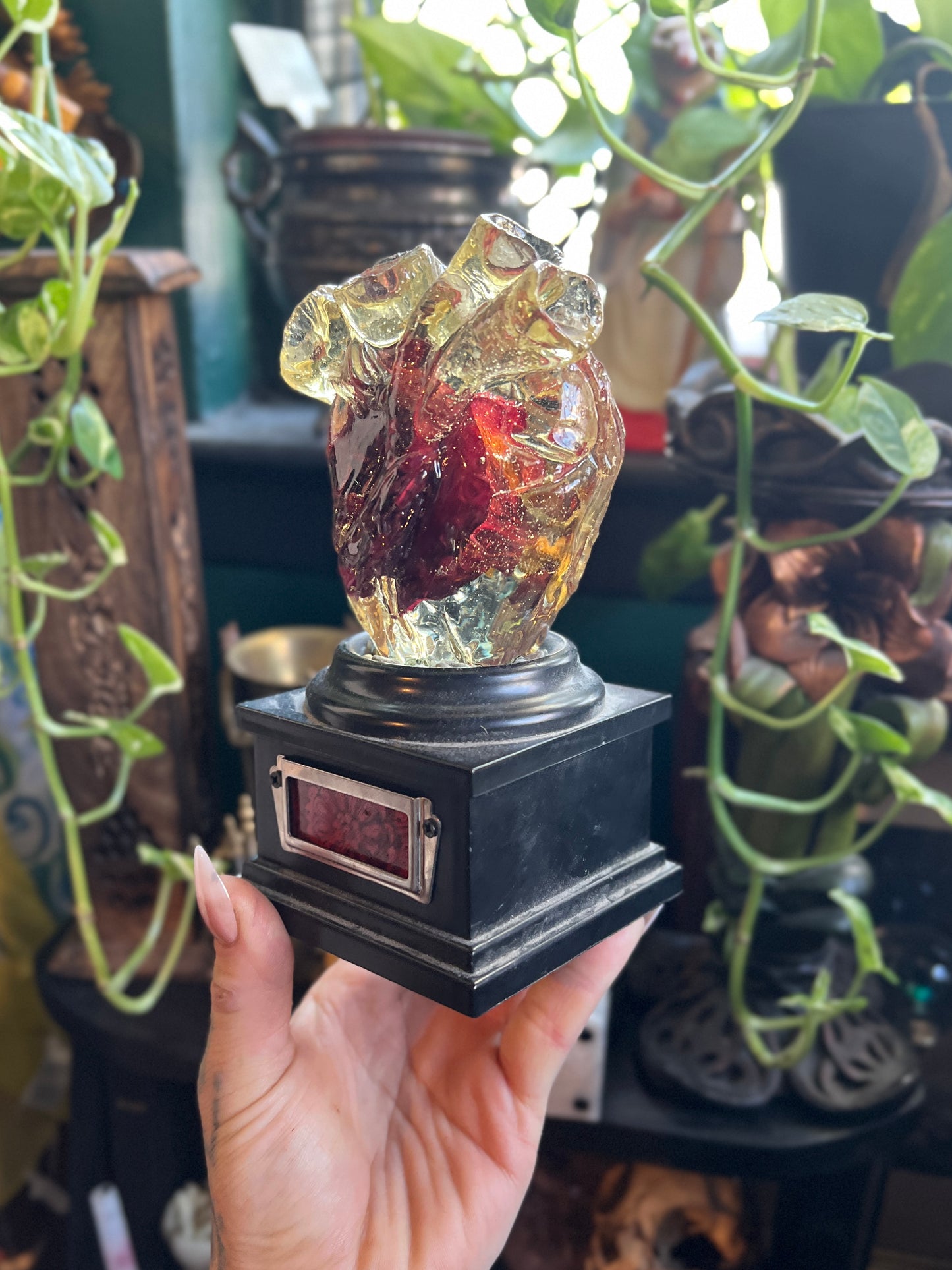 Eternal Bloom Anatomical Heart Sculpture