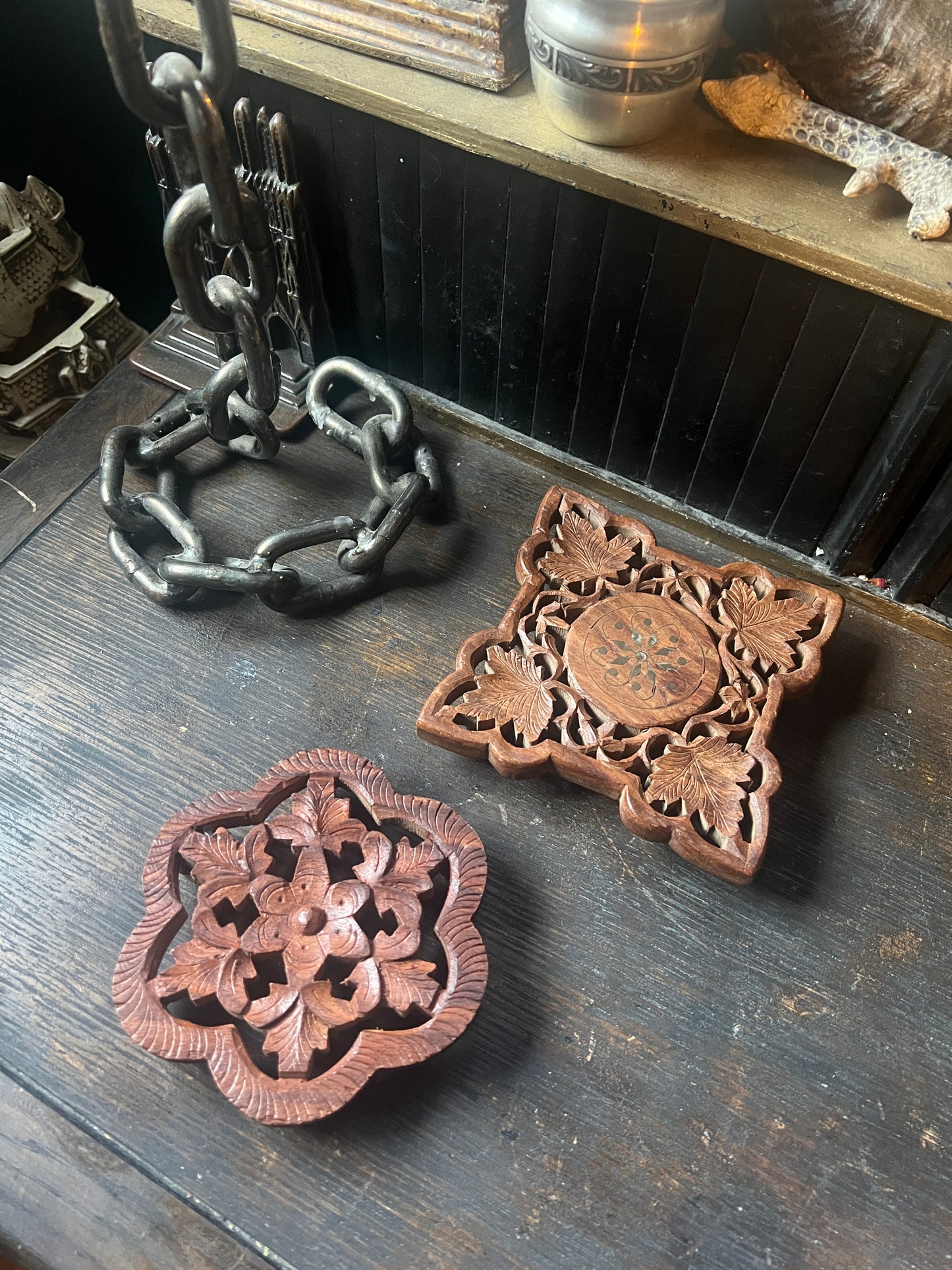 Hand Carved Wooden Trivets