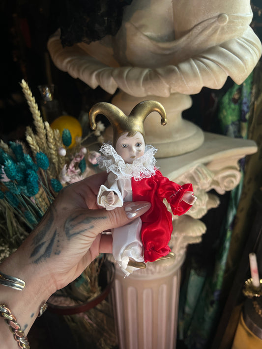 Miniature Posable Jester Clown