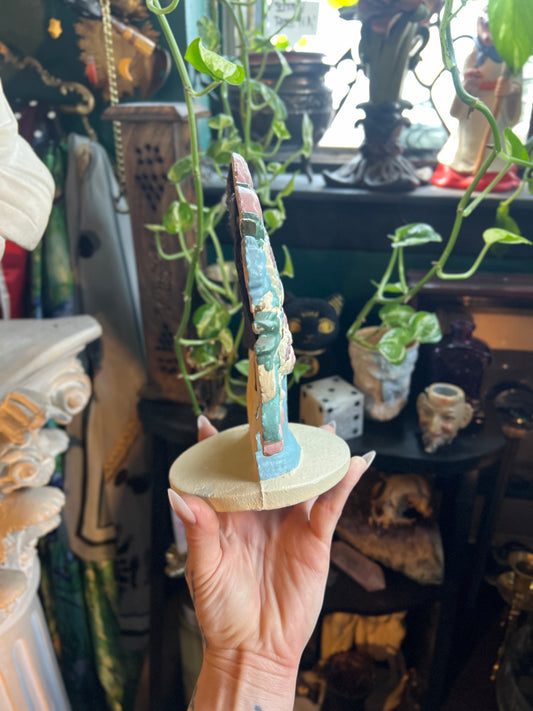 Antique Cast Iron Flower Basket Door Stopper