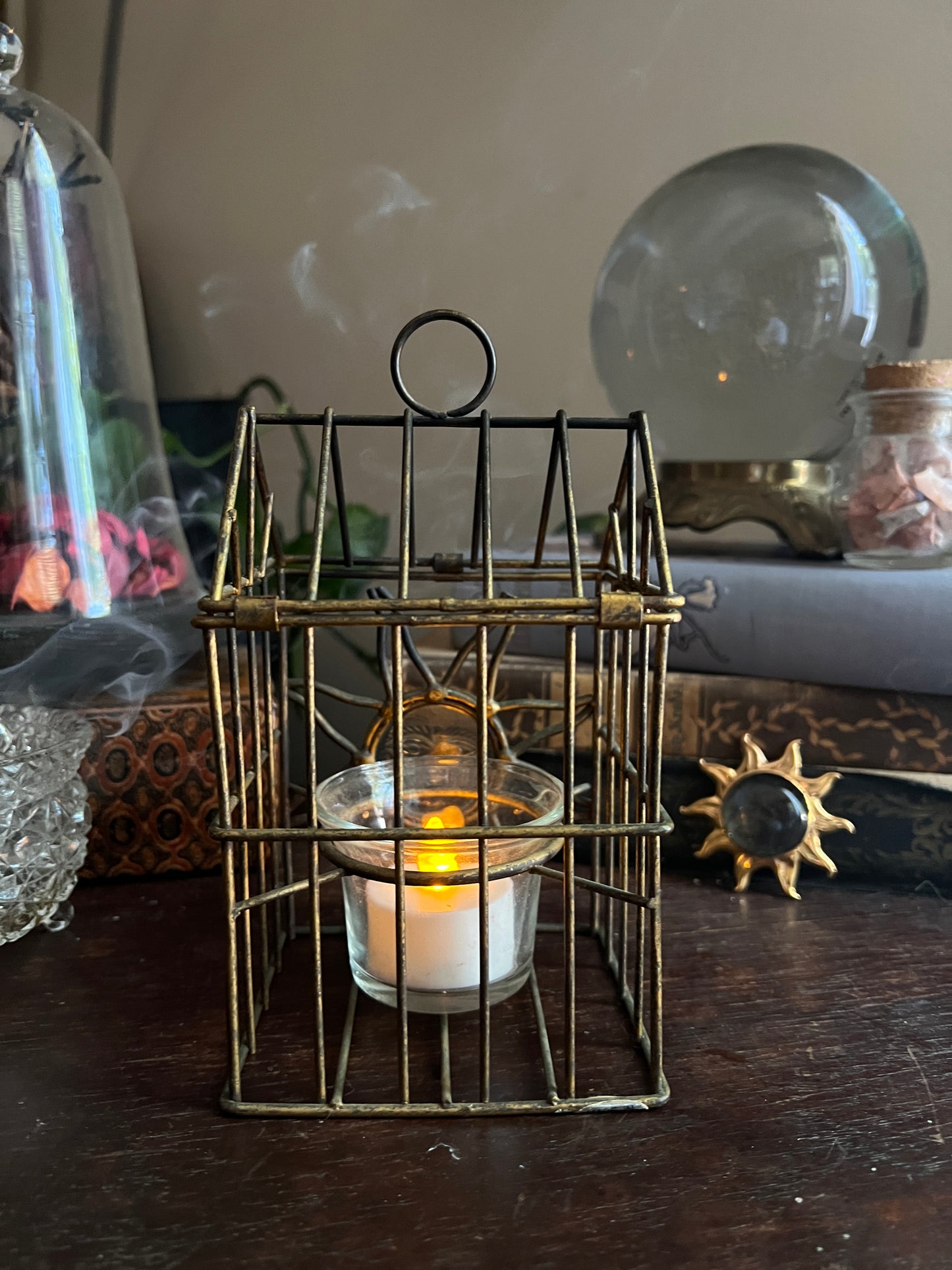 Celestial Glass Sun Tealight Candle Holder