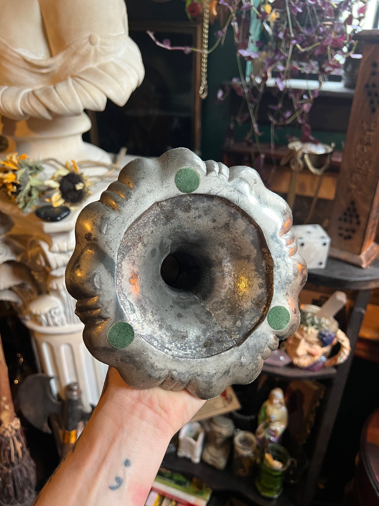 Quadruple Plated Antique Art Nouveau Candle Holder
