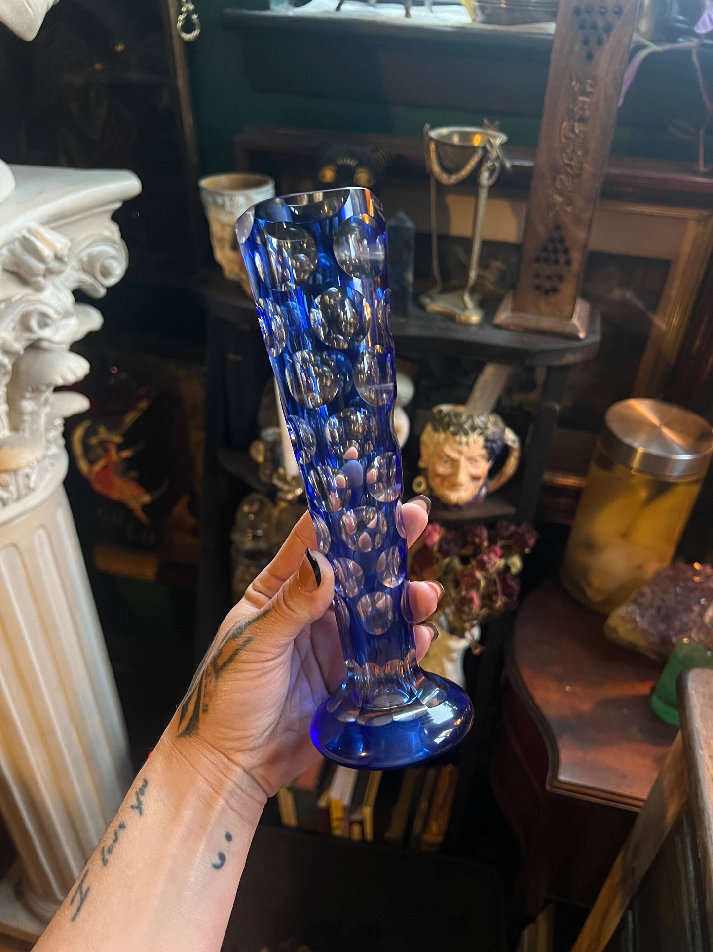 Cobalt Blue Crystal Vase