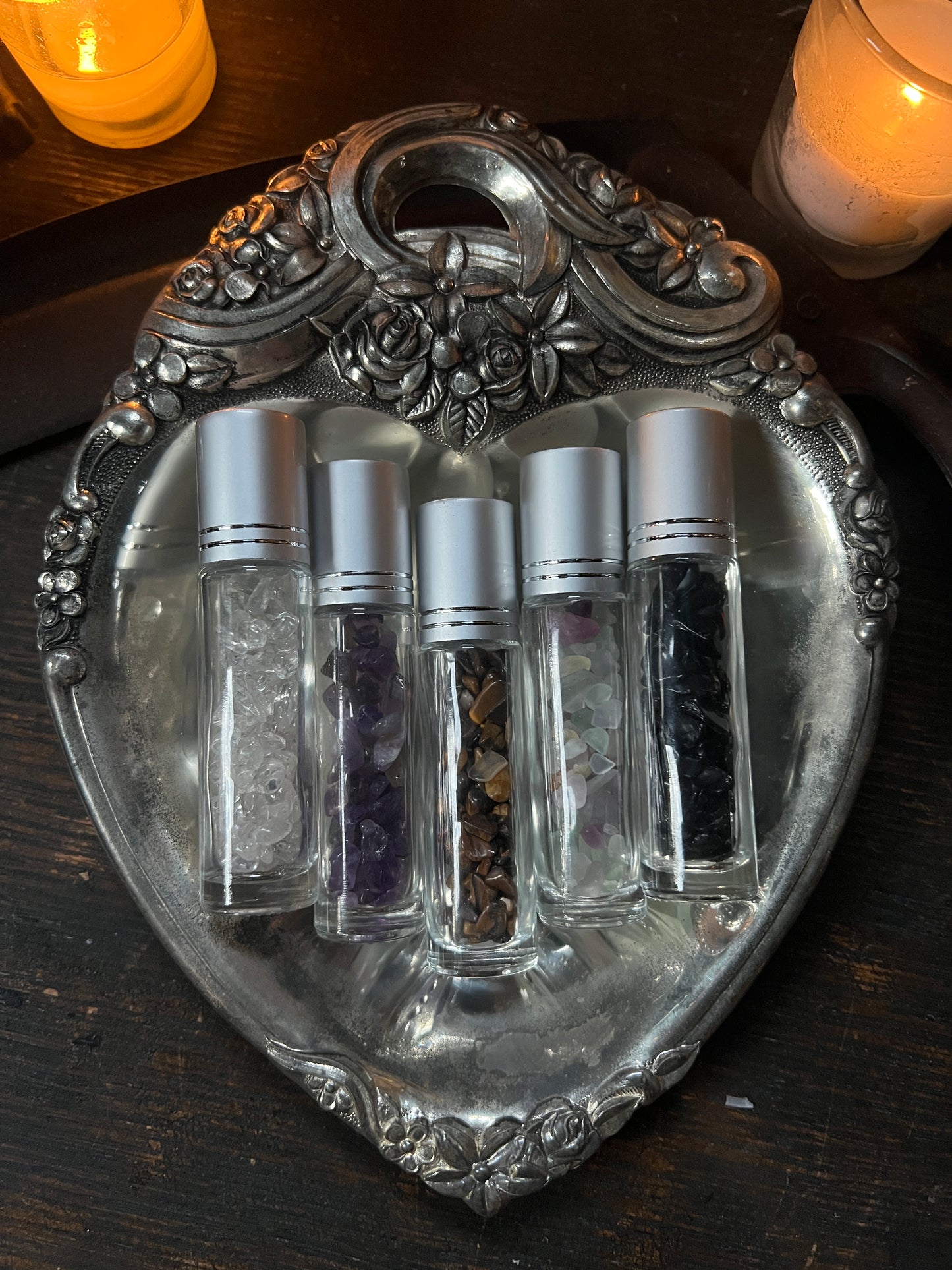 Crystal Gemstone Perfume Rollers
