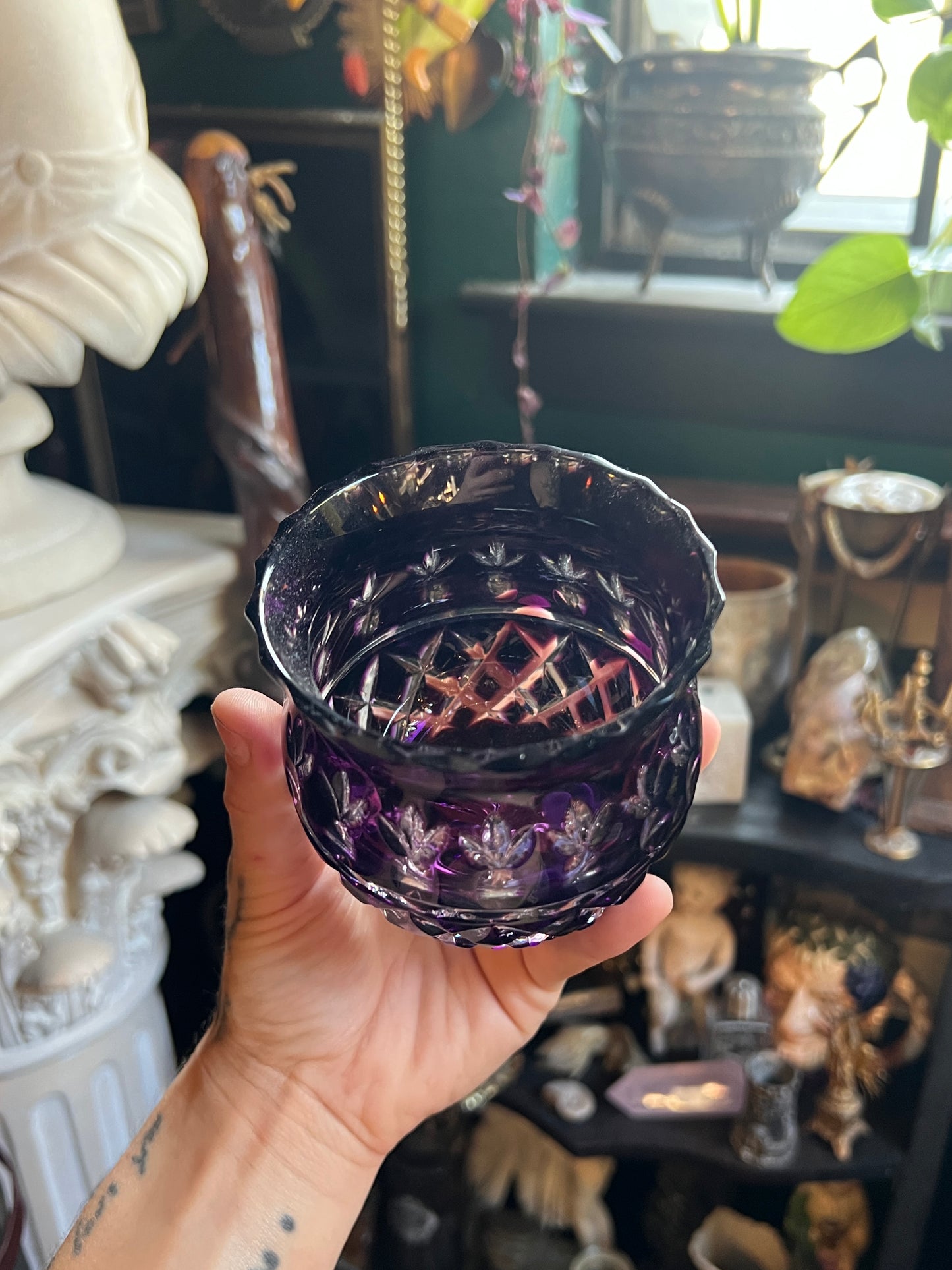 Amethyst Crystal Cut Votive