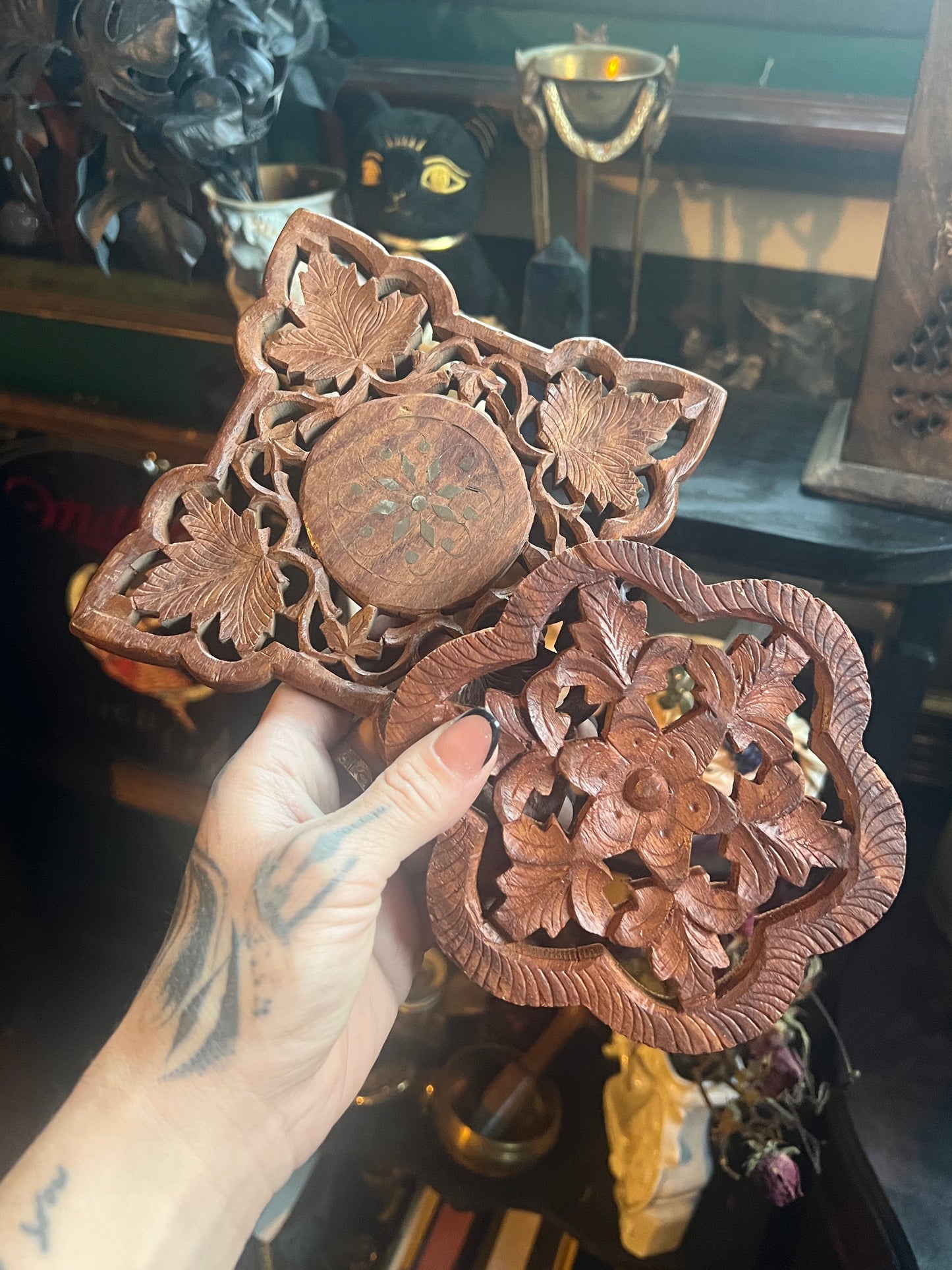 Hand Carved Wooden Trivets