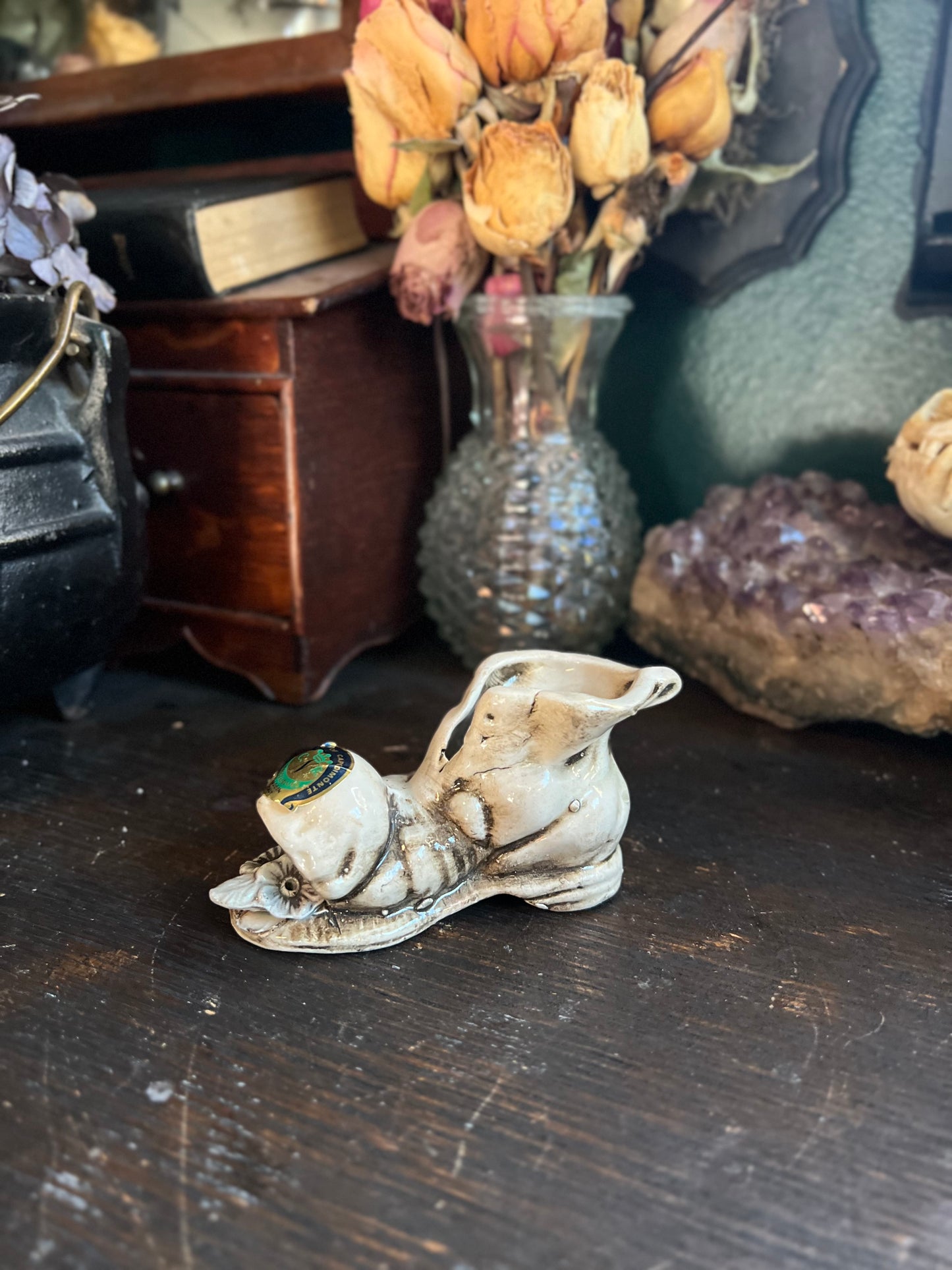 Vintage Nuova Capodimonte Miniature Flower Shoe