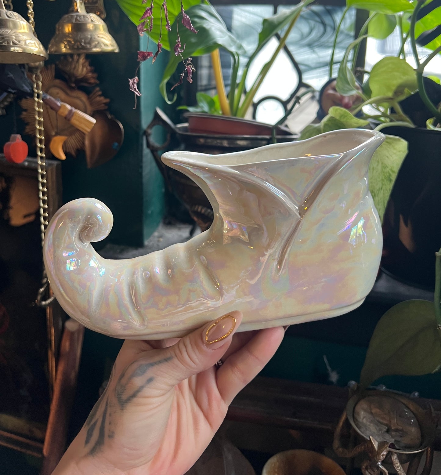 Iridescent Elf Shoe Planter