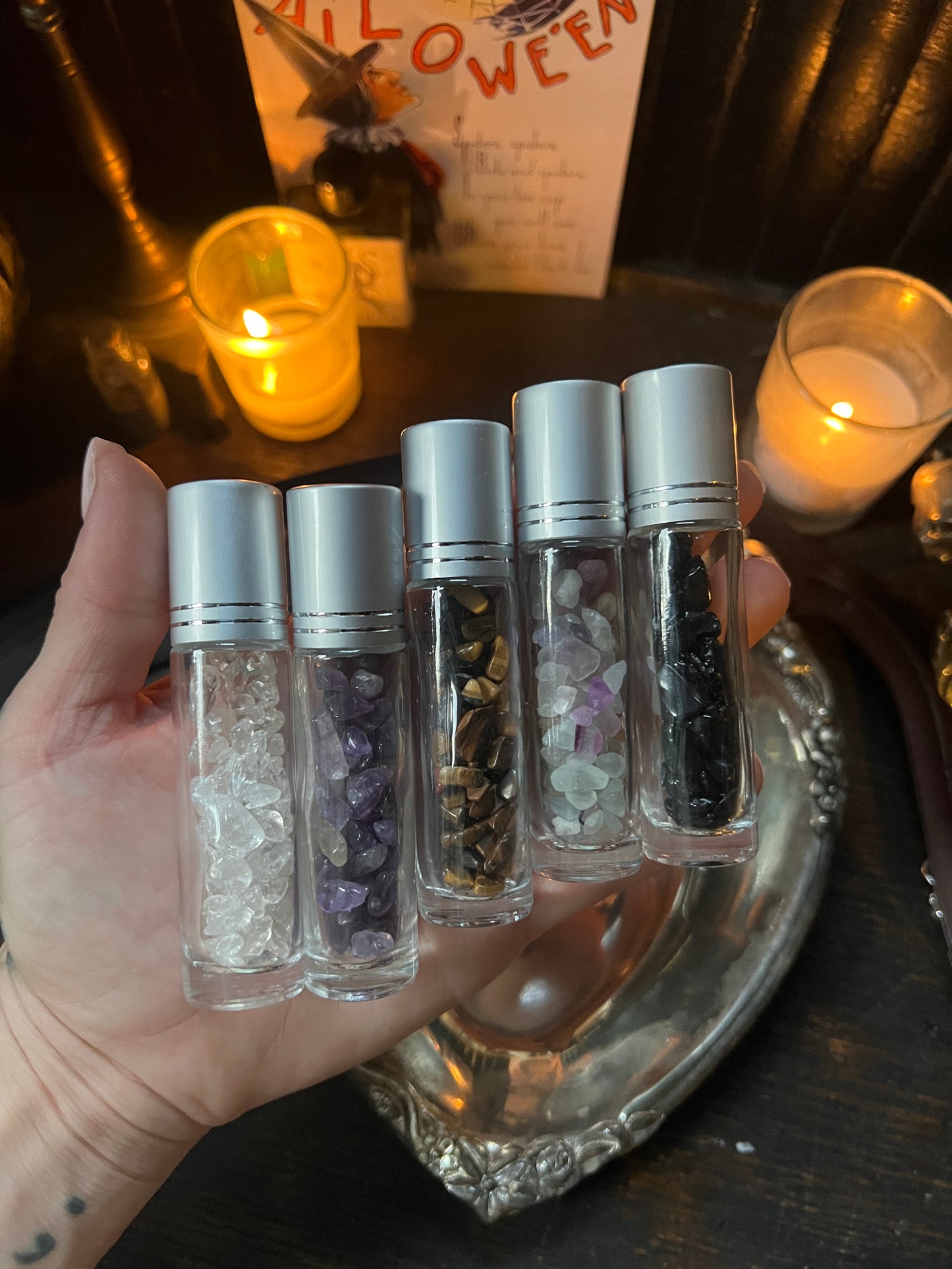 Crystal Gemstone Perfume Rollers
