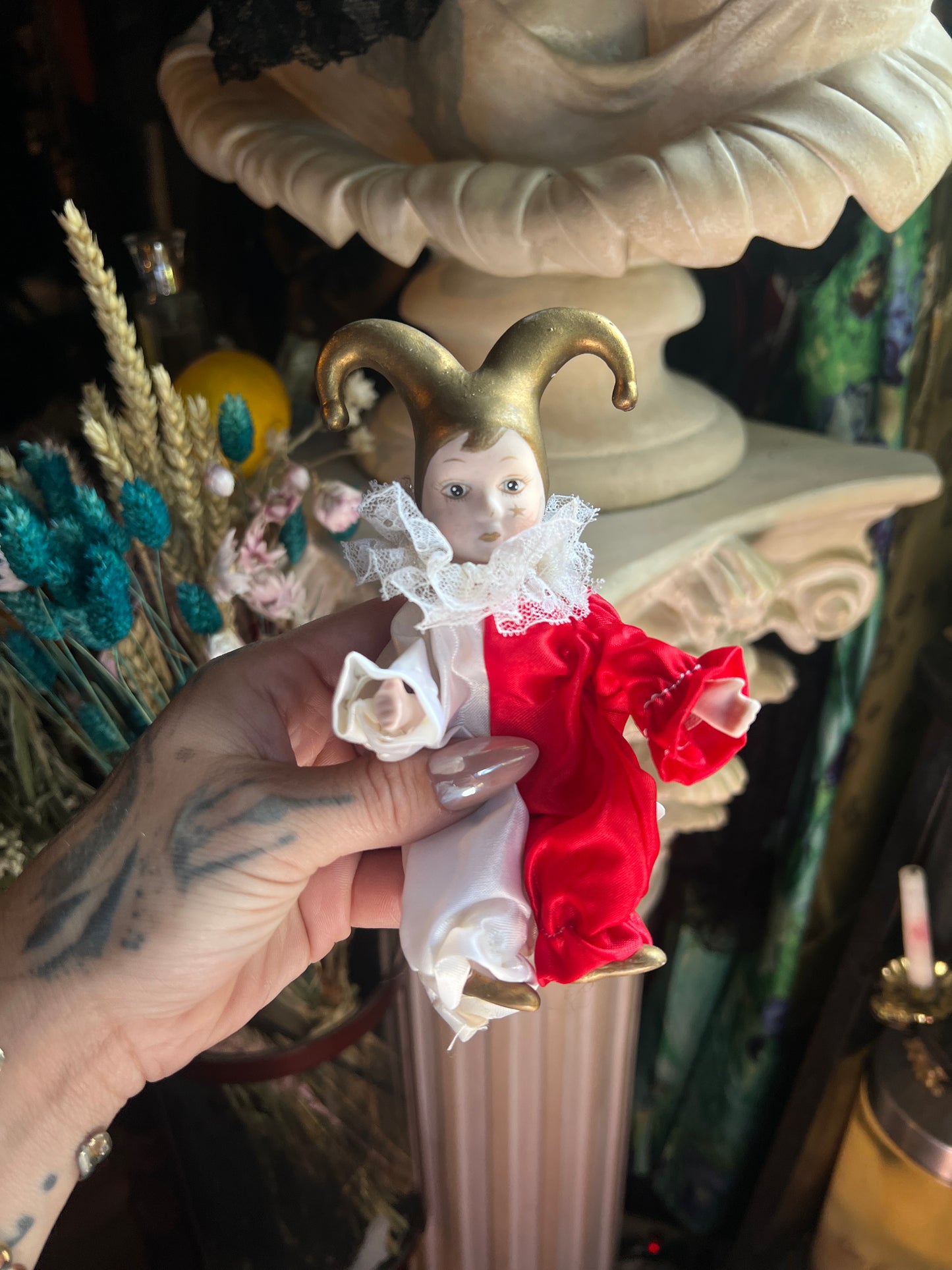 Miniature Posable Jester Clown