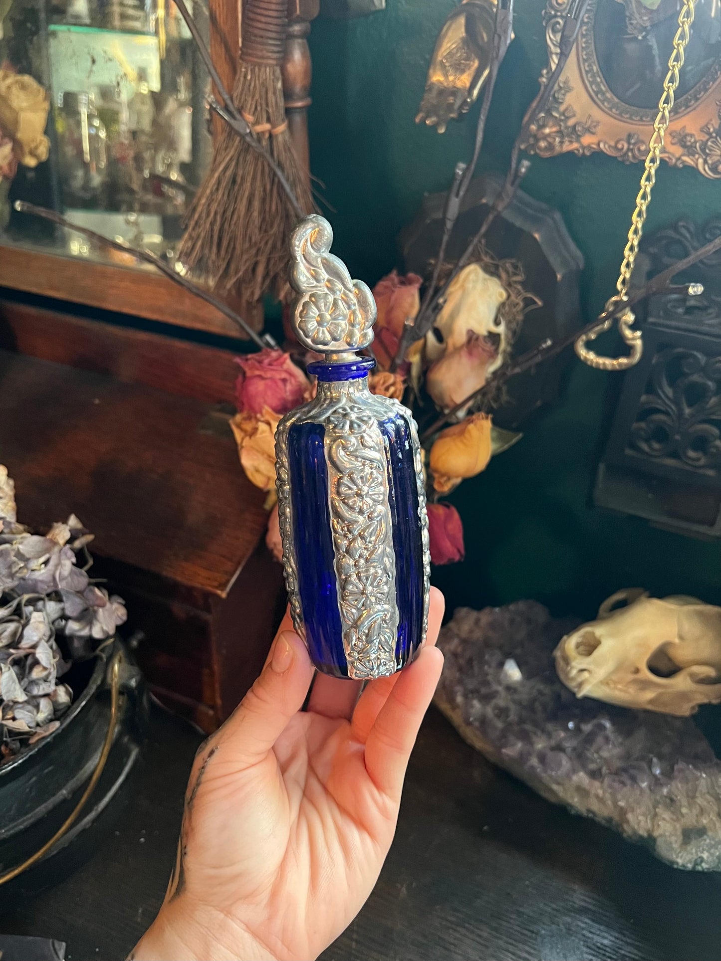 Cobalt Blue Perfume Bottle