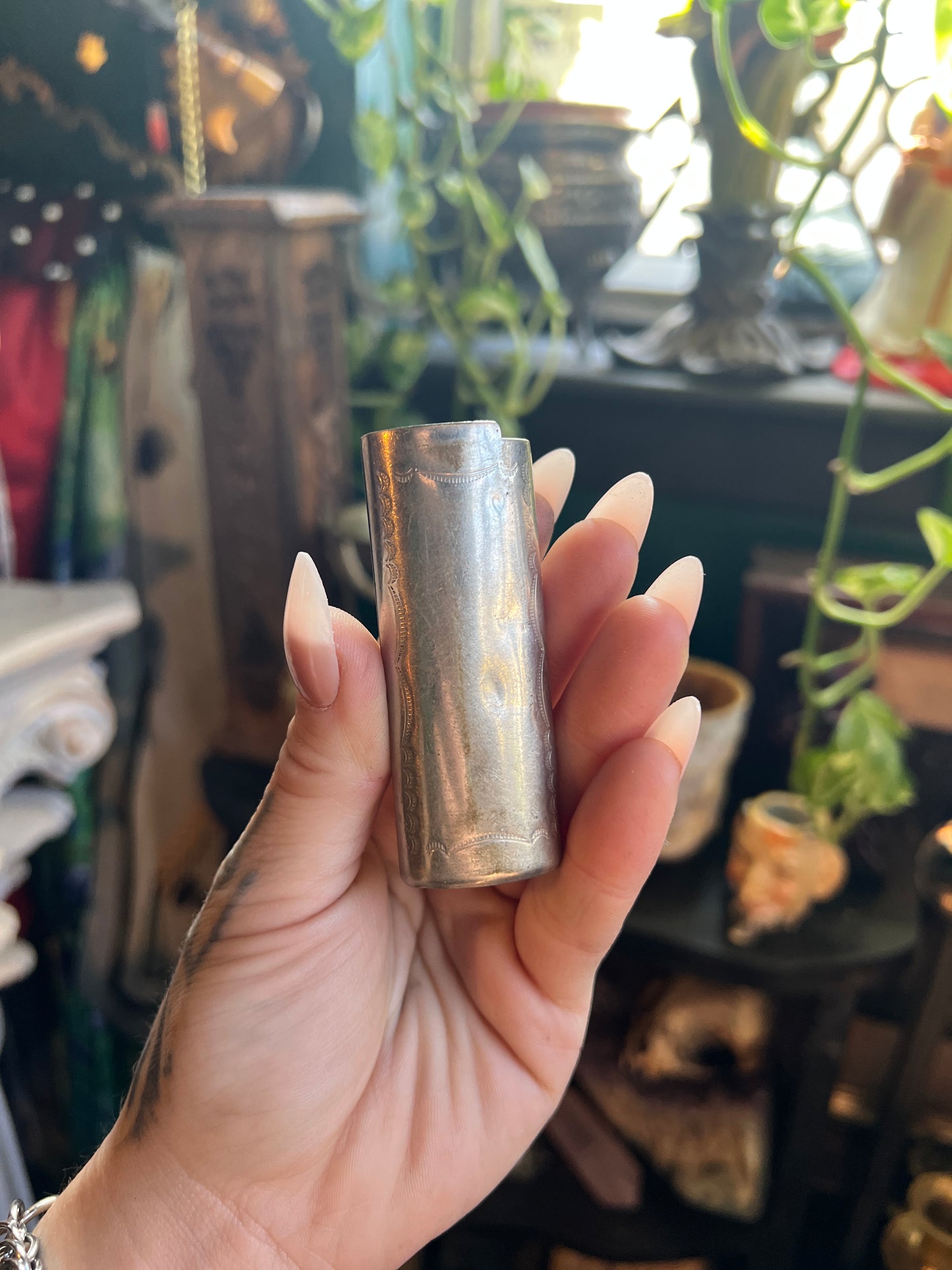 Silver Turquoise & Coral Lighter Cover