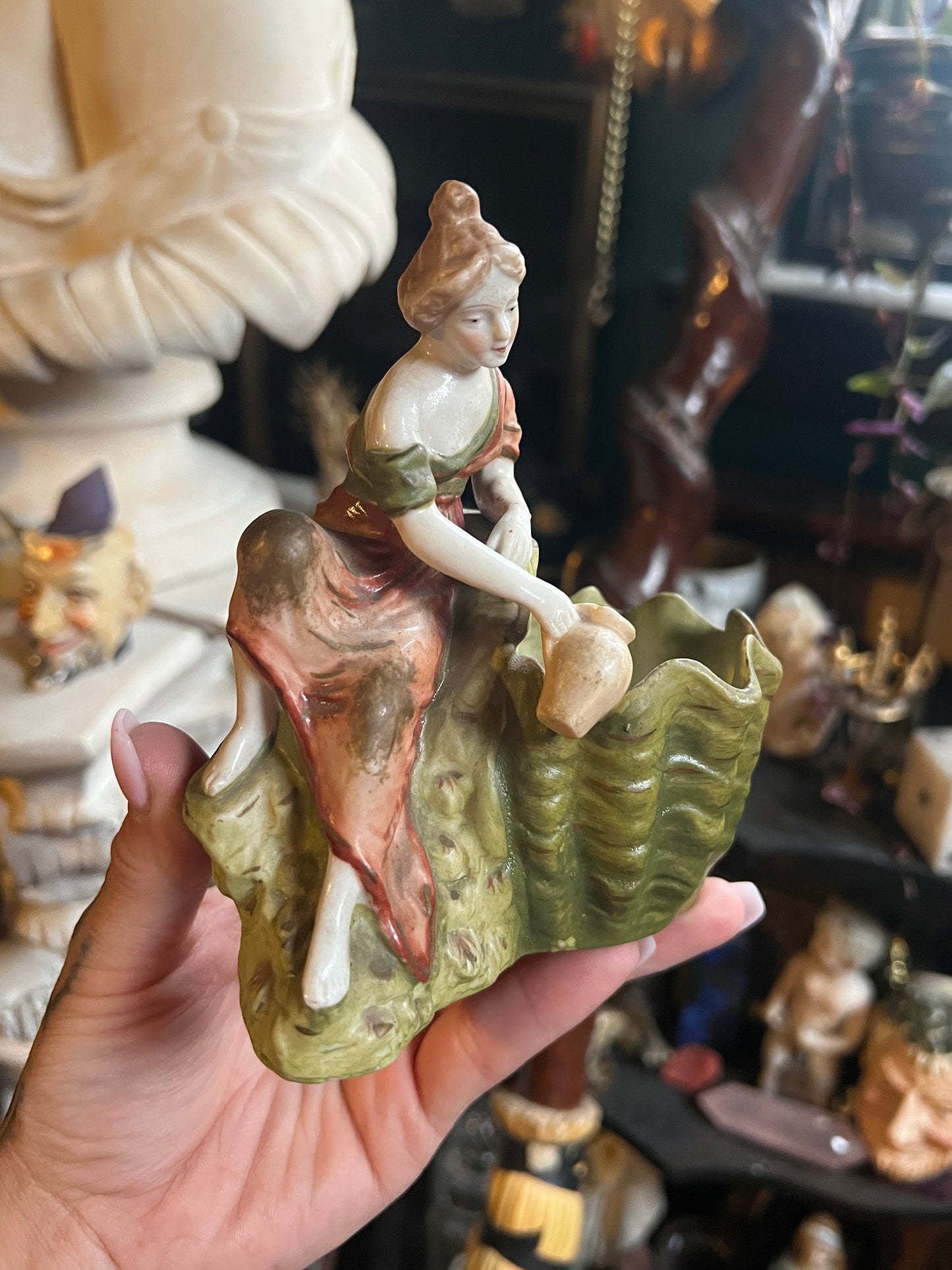 Water Bearer Maiden Figurine Vase