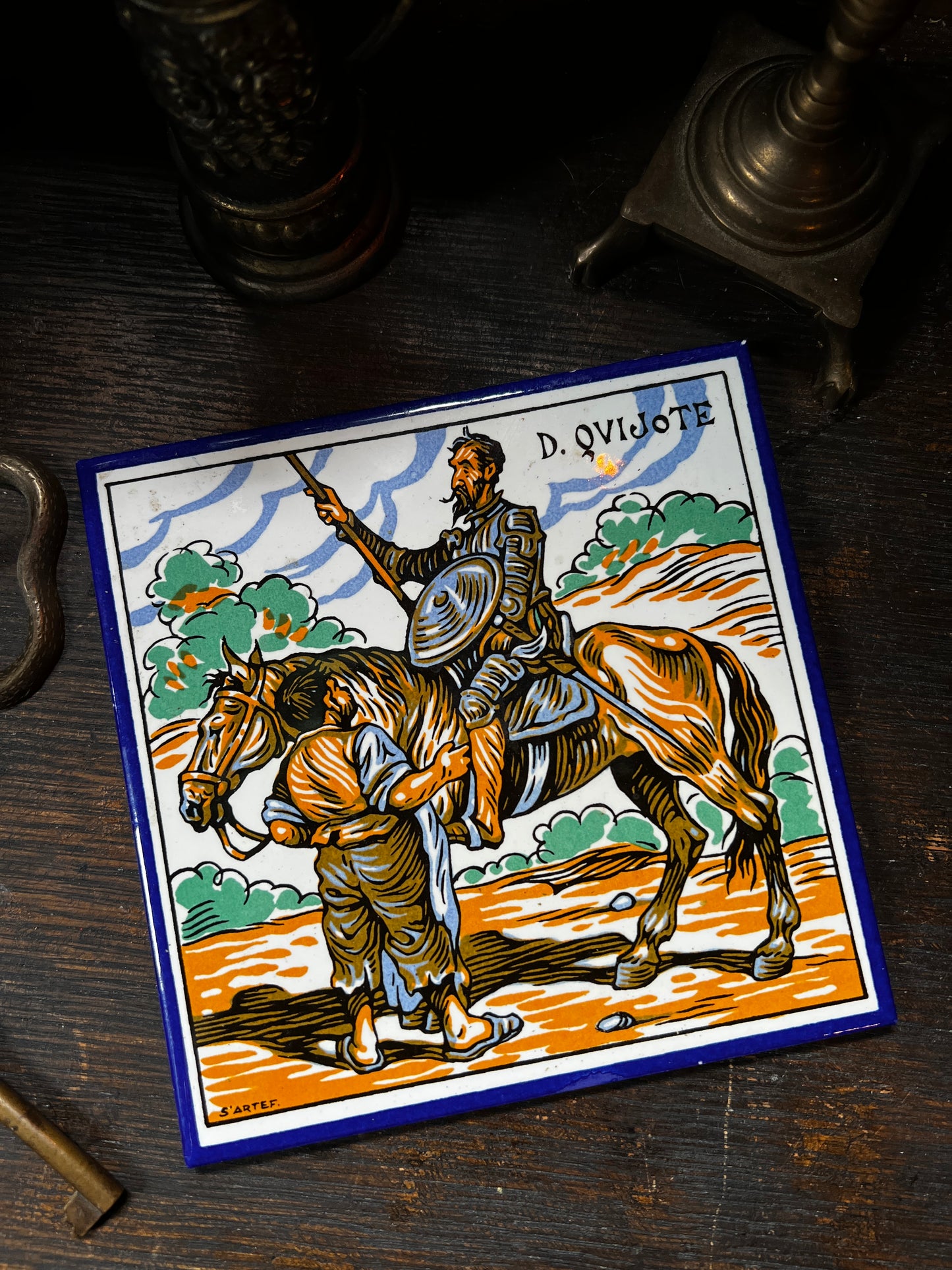 Don Quixote Spanish Ceramic Tile