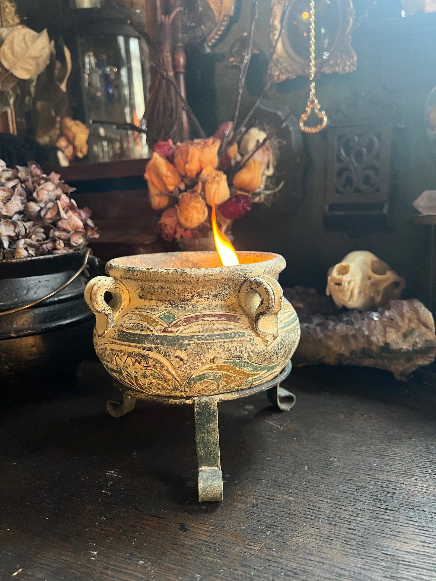 Ceramic Pedestal Cauldron