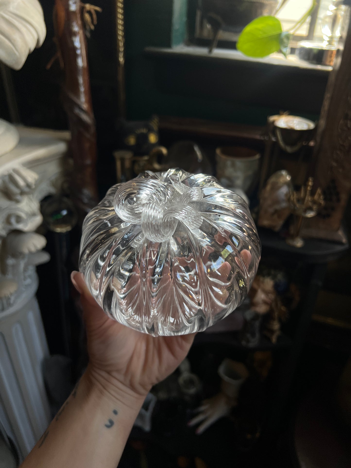 Hand Blown Glass Pumpkin