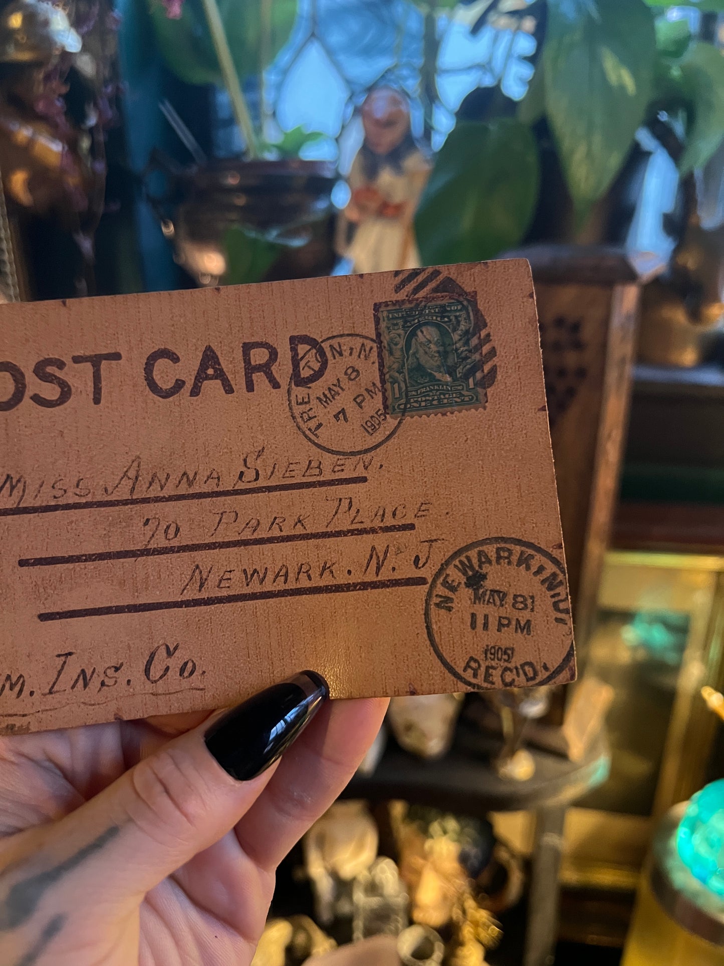 “You auto be with me in Trenton, NJ” leather postcard