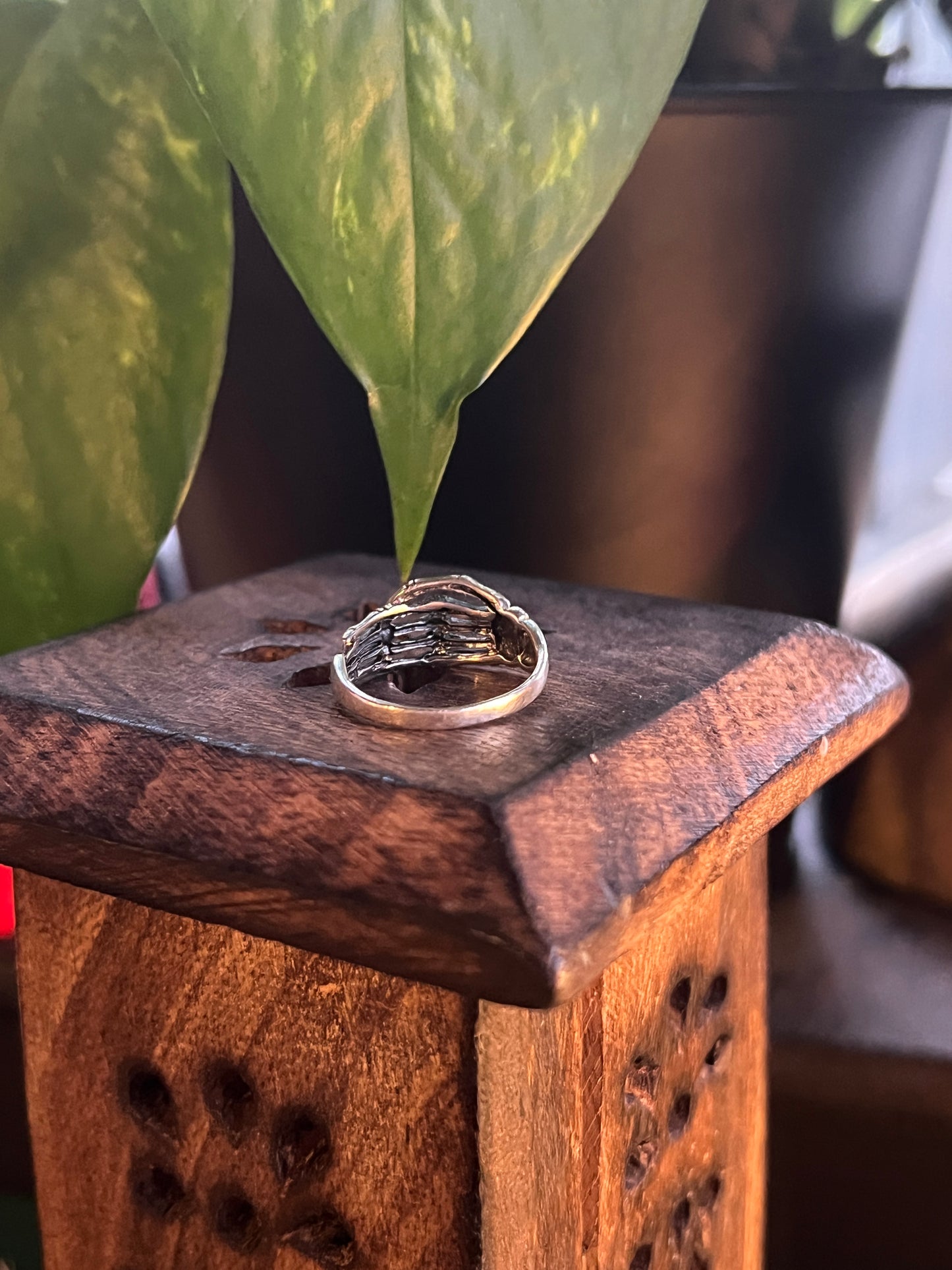 Sterling Skeleton Hand Ring