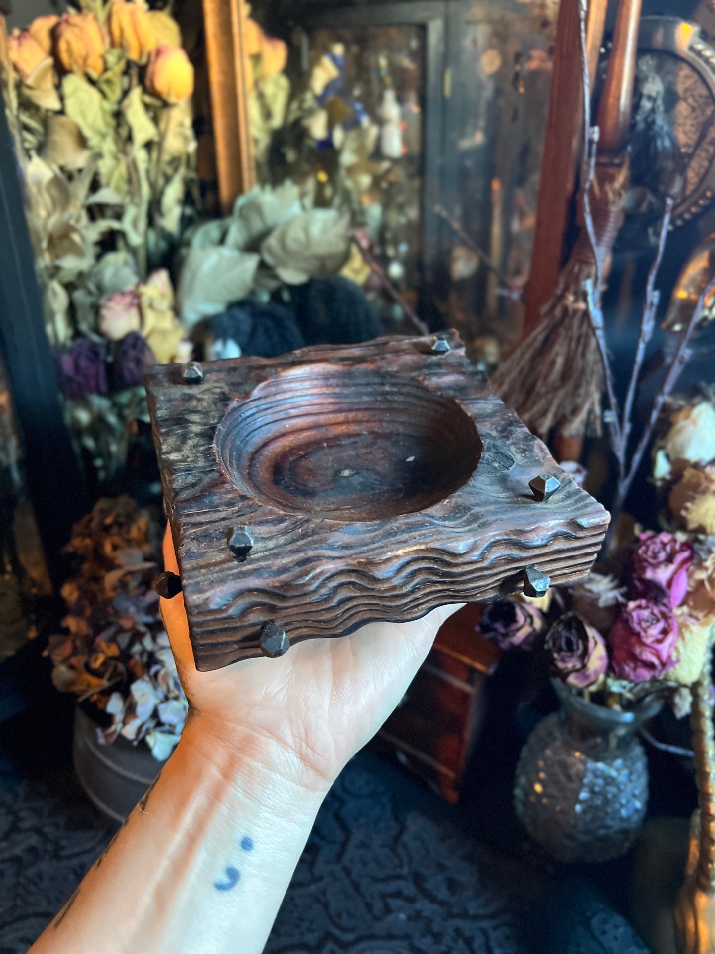 Wooden Gothic Trinket Dish