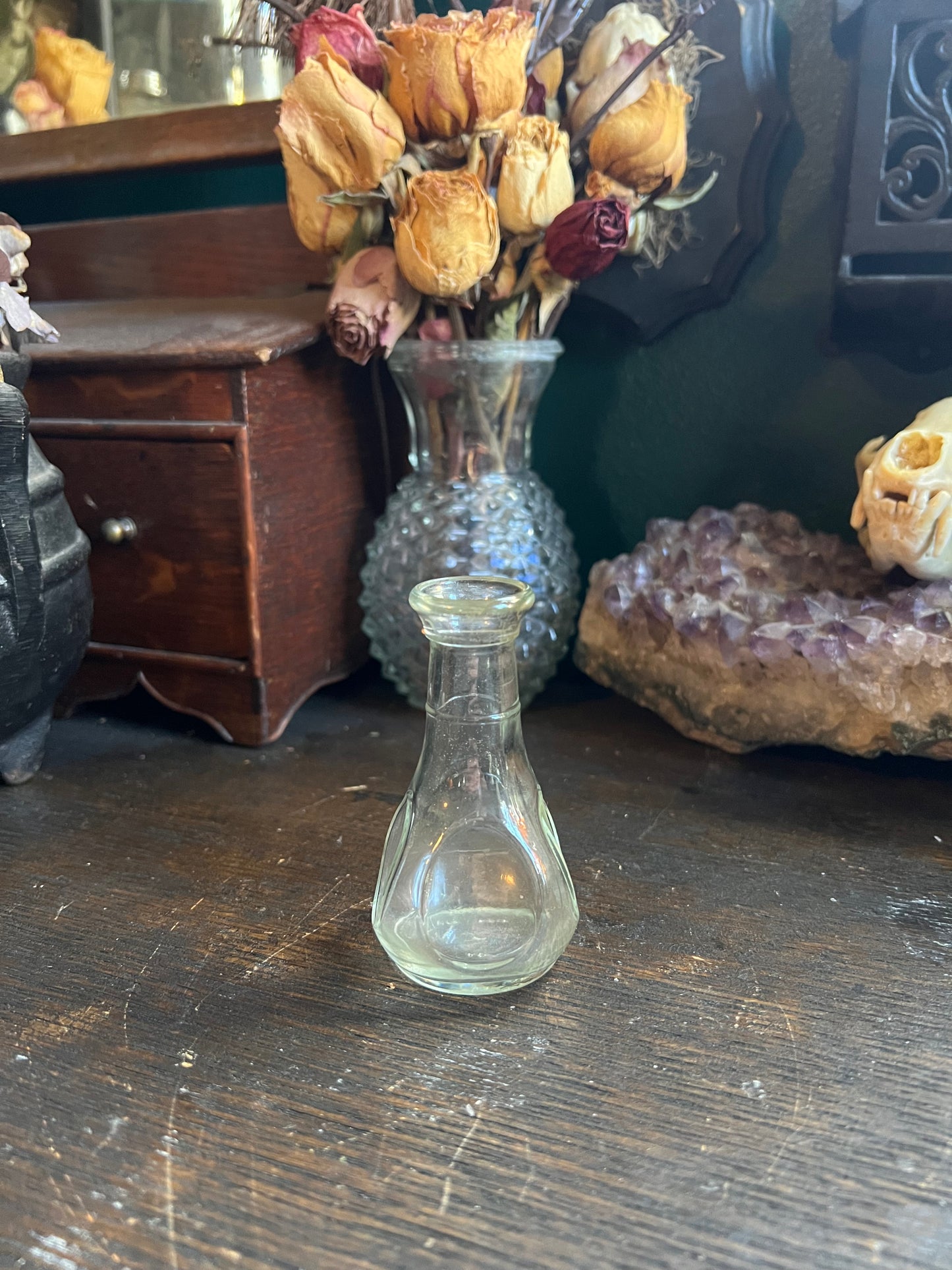 Thumbprint Glass Bottle