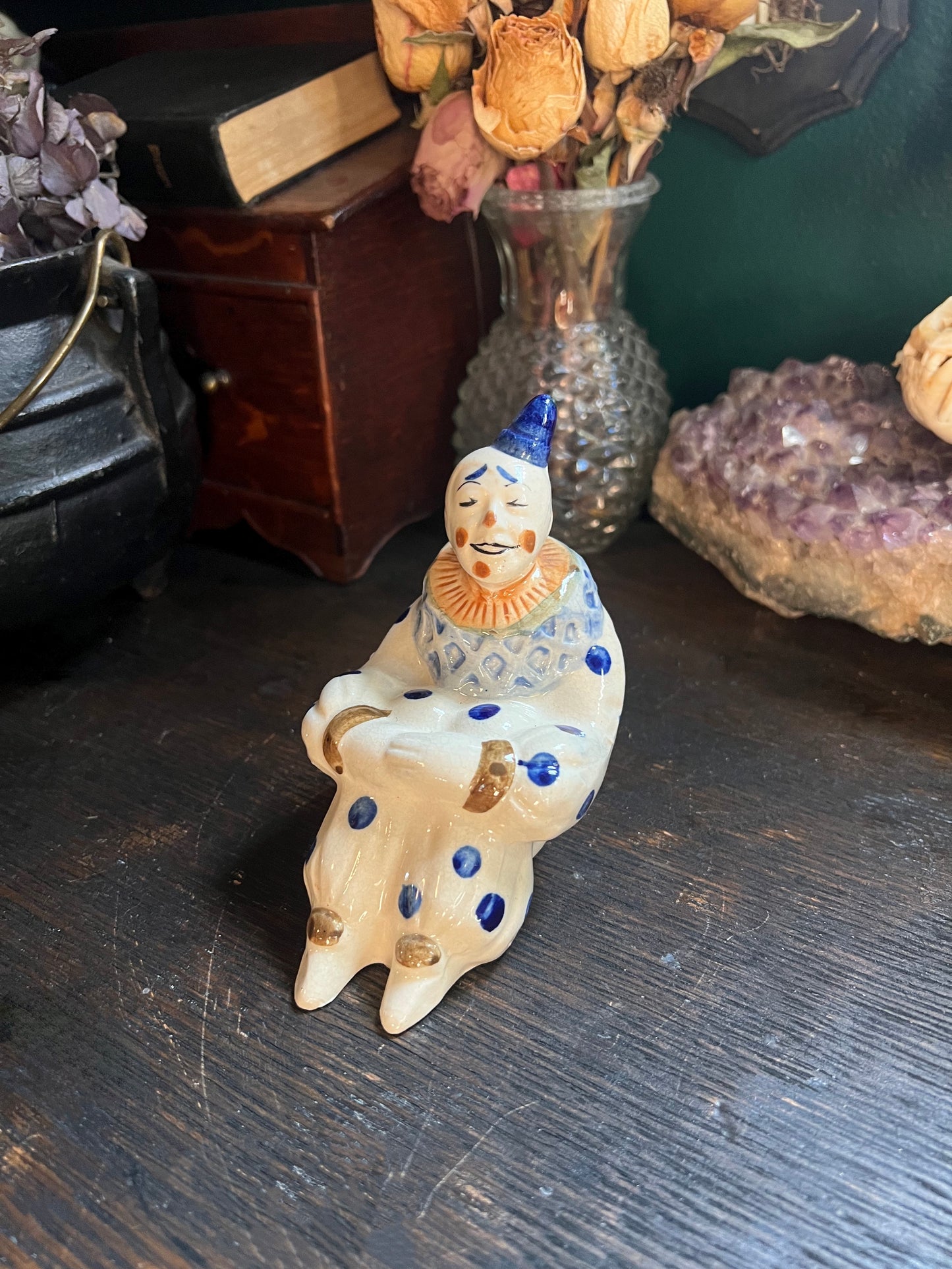 1950s Porcelain Clown Bank