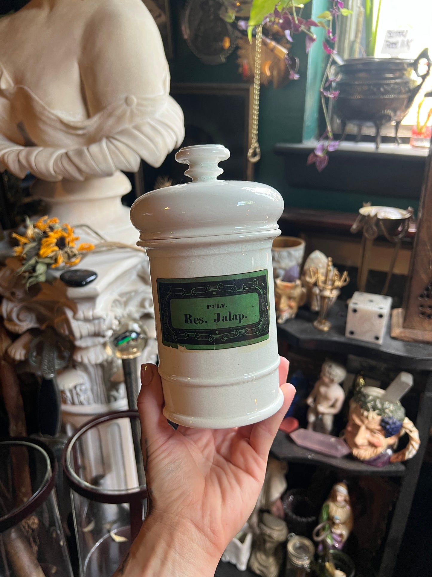 Antique Porcelain Apothecary Jar