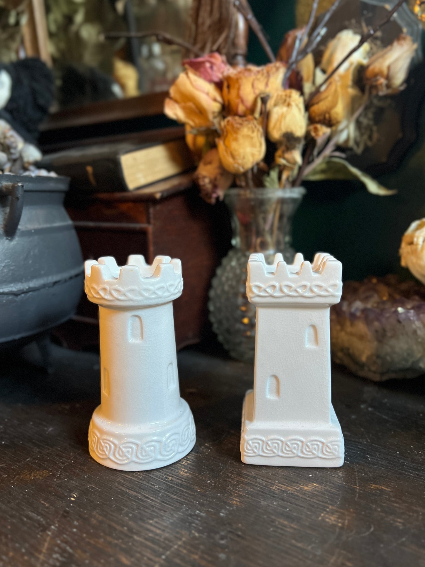 Celtic Castle Towers Salt & Pepper Shakers