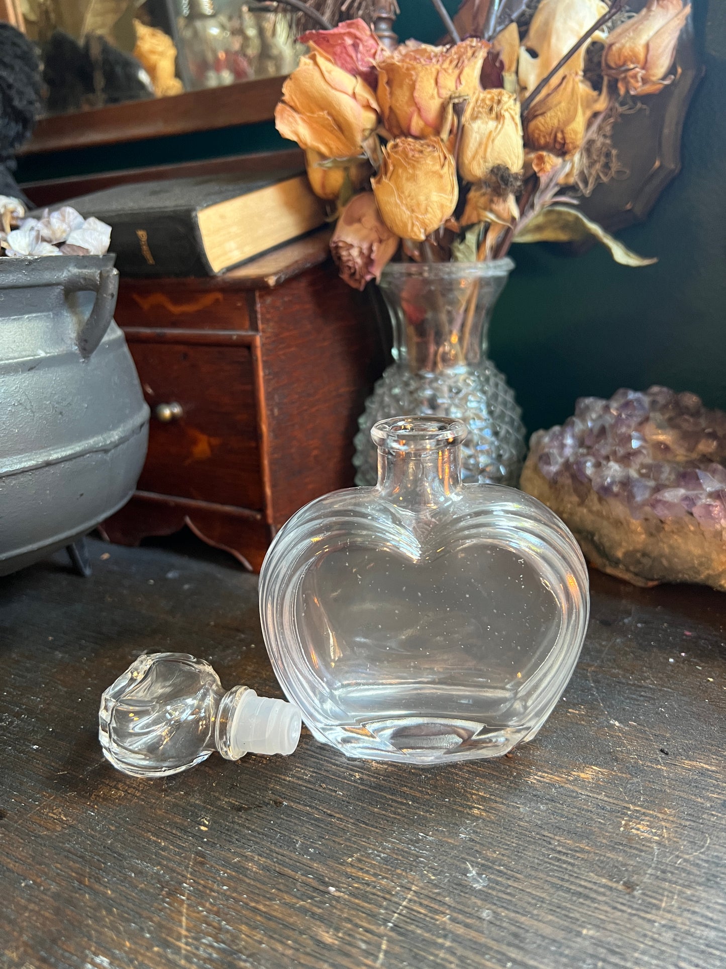 Heart Shaped Glass Bottle