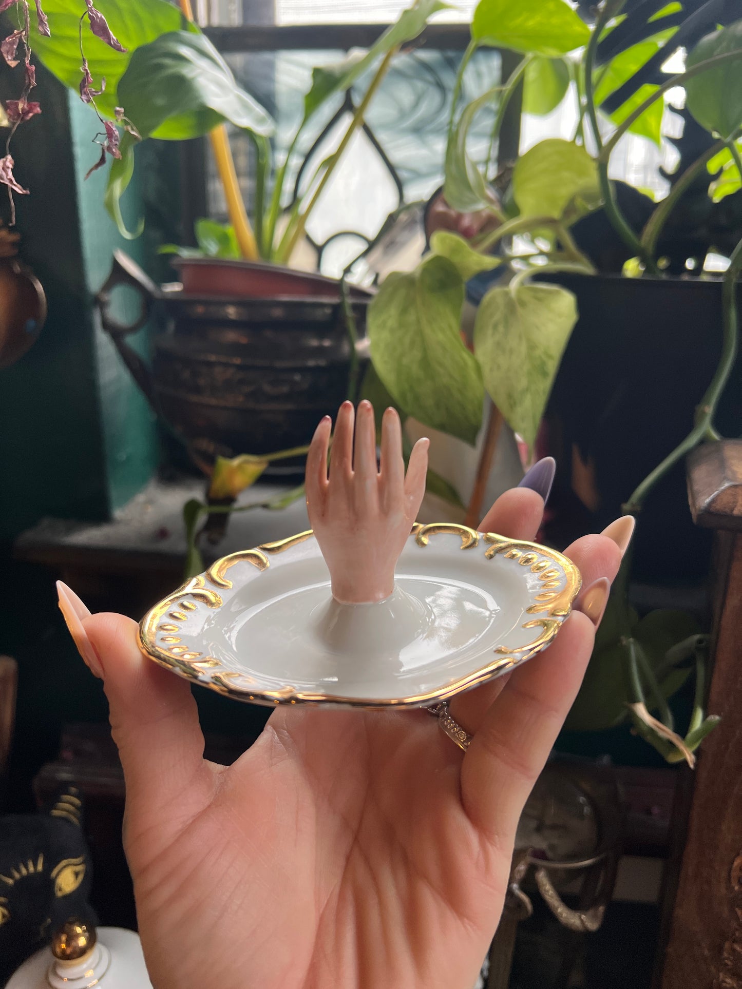 Victorian Hand Trinket Dish