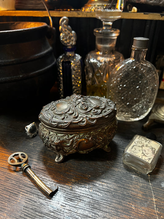 Art Nouveau Maiden Jewelry Casket