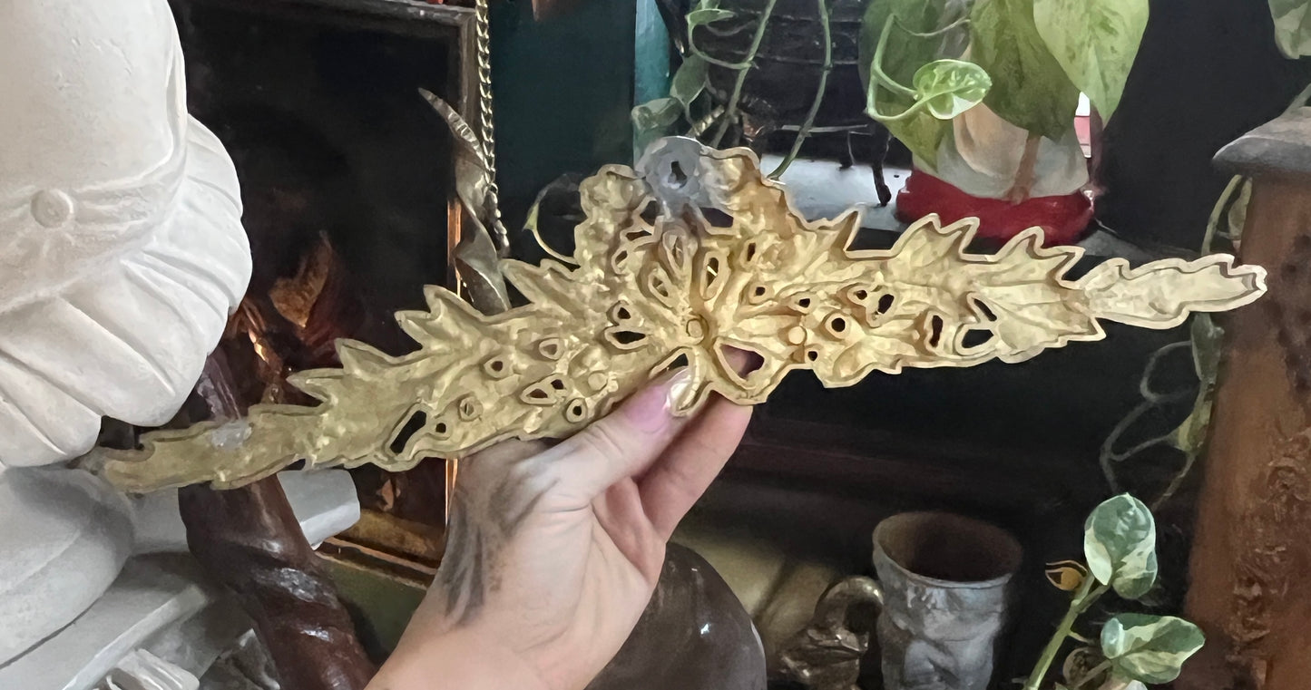 Brass French Pediment Wall Decor