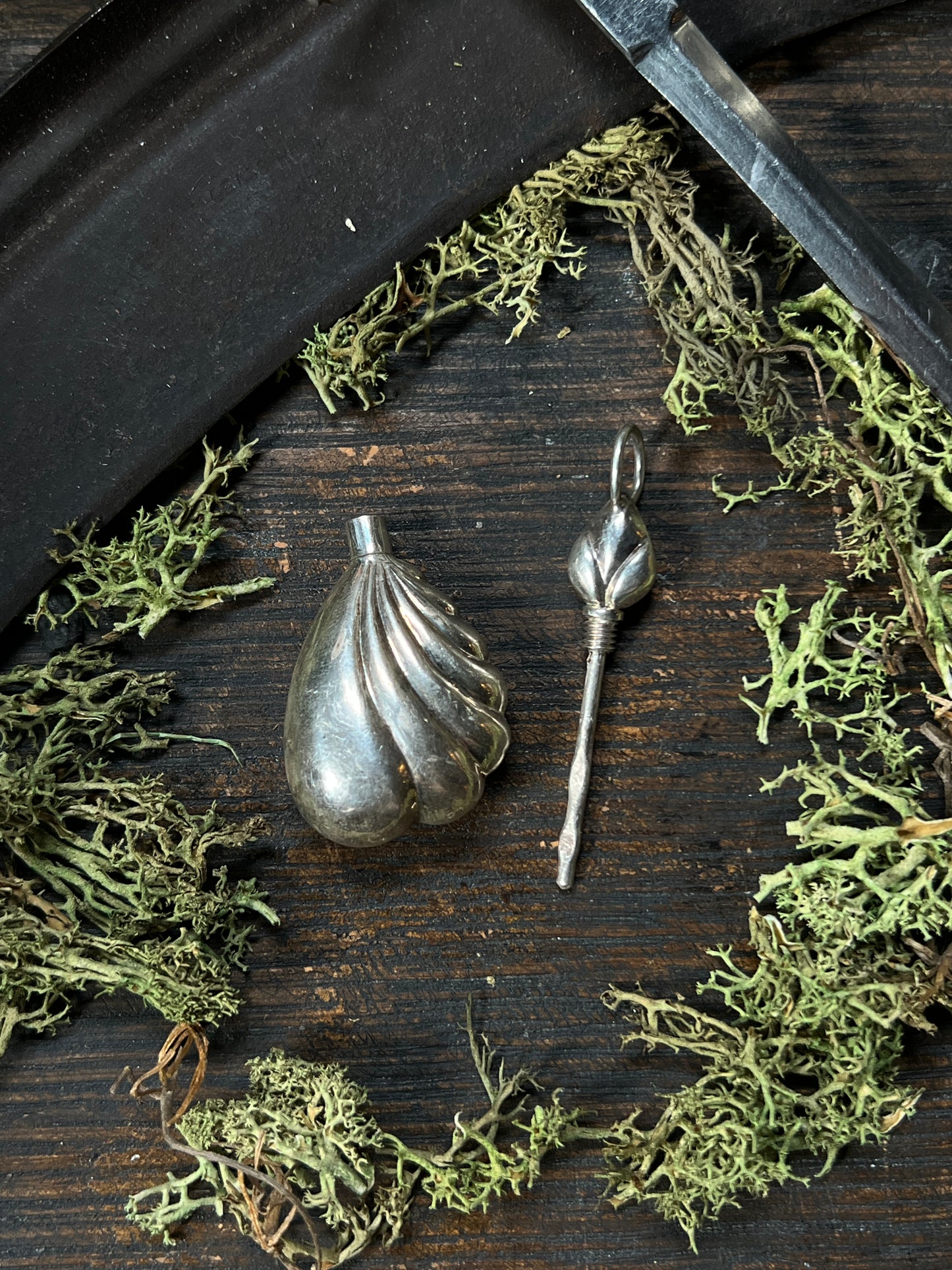 Sterling Poison Bottle Pendant