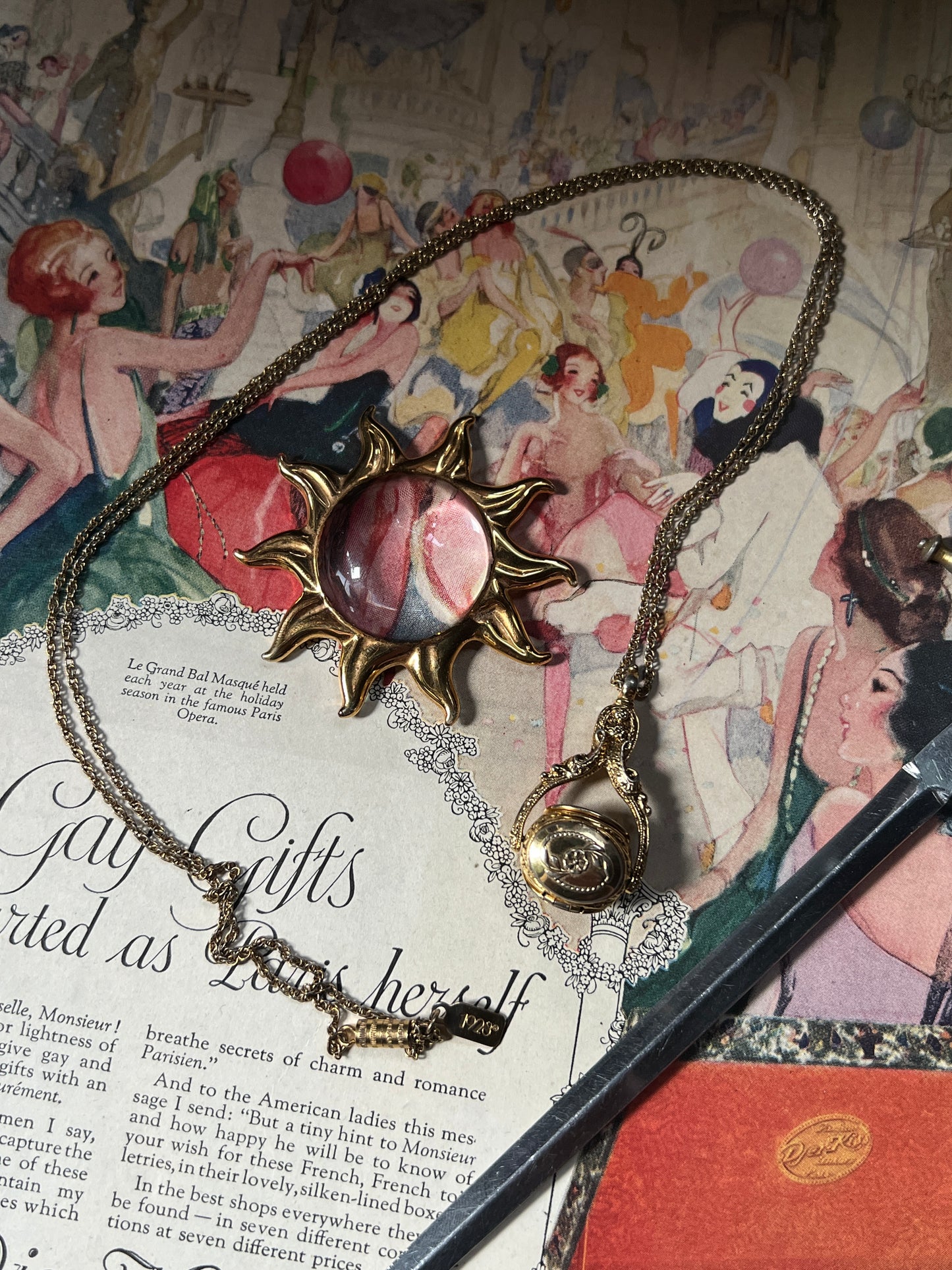The 1928 3-Sided Spinner Locket Necklace