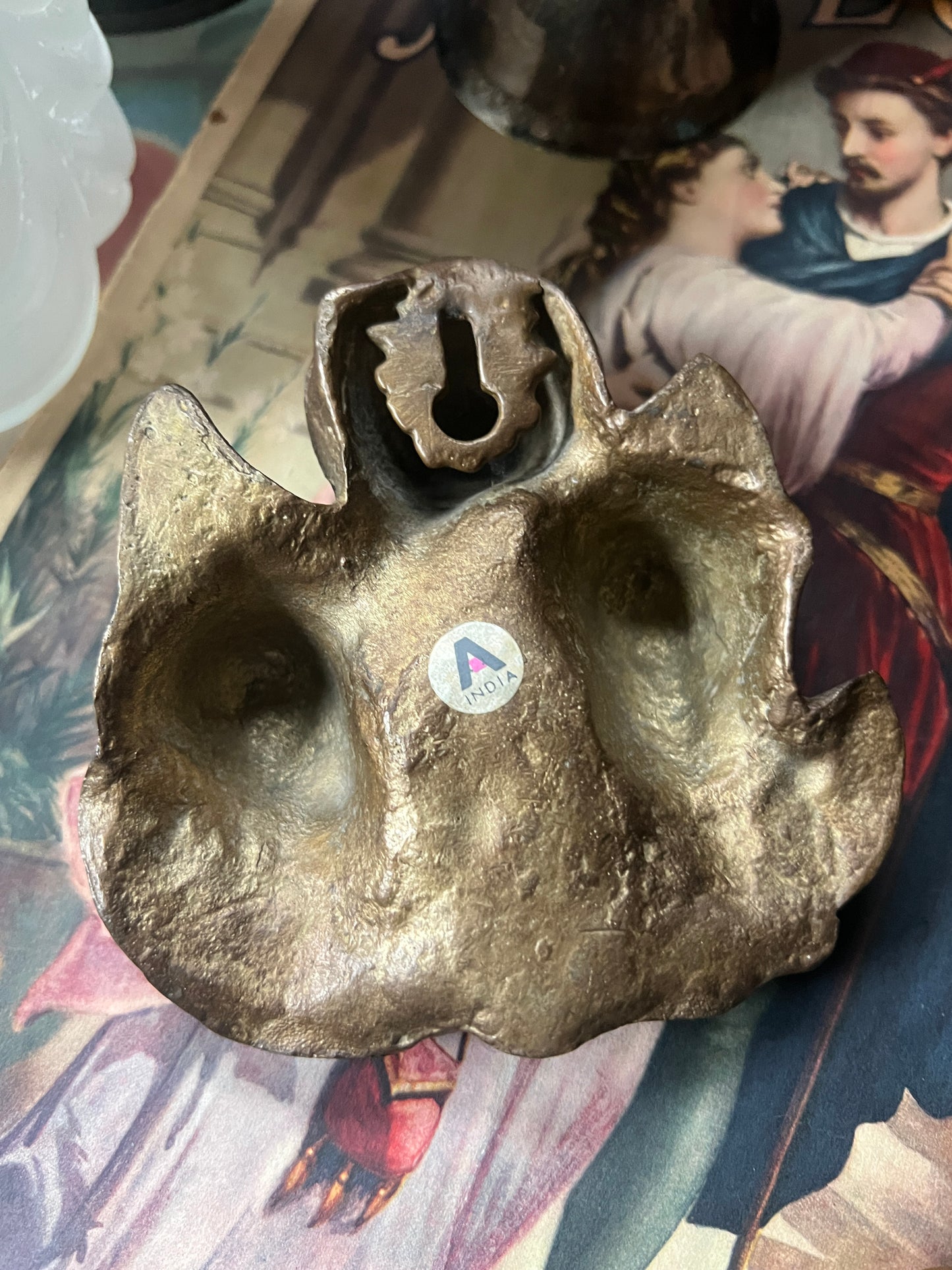 Triple Putti Brass Wall Decor