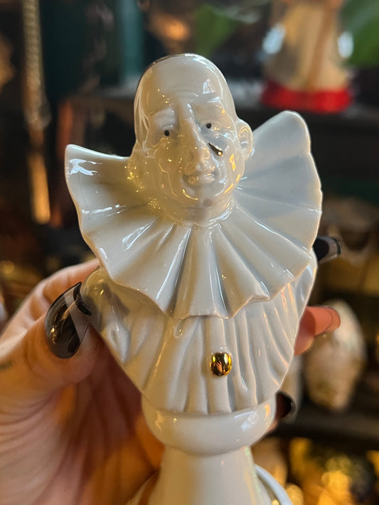 Capodimonte Porcelain Pierrot Clown Bust