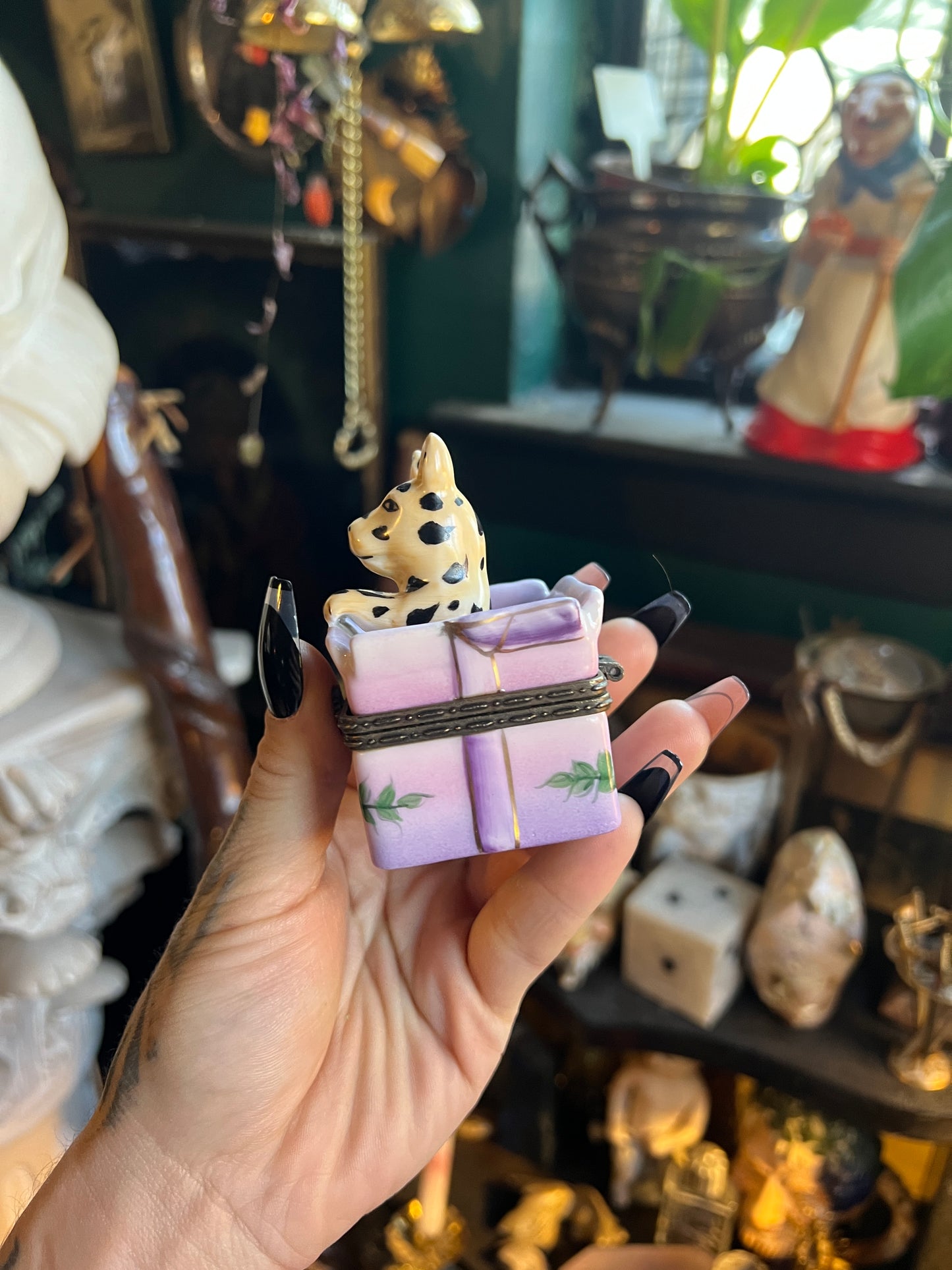 Antique Austrian Porcelain Hinged Trinket Box