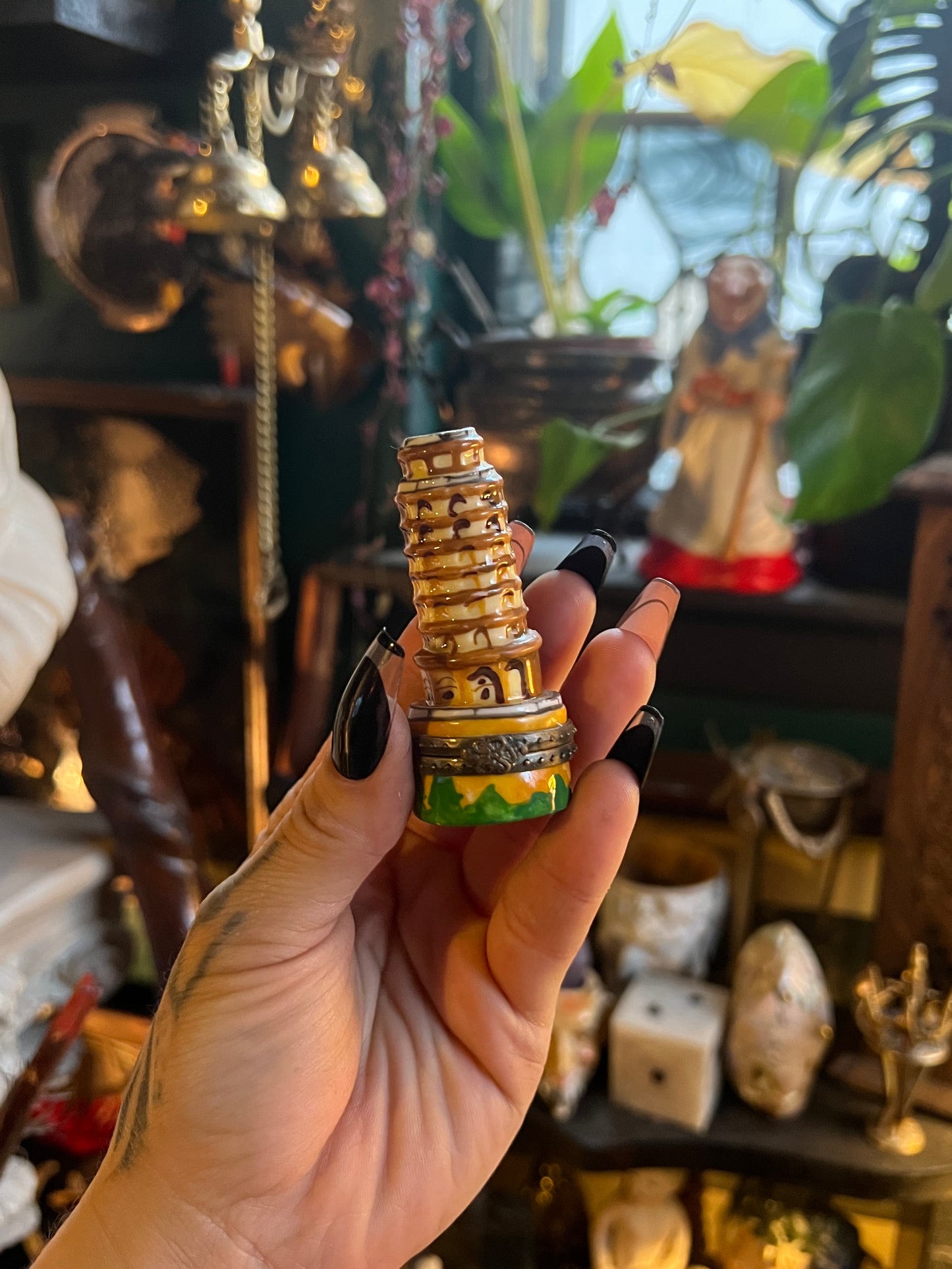 Leaning Tower of Pisa Porcelain Trinket Box