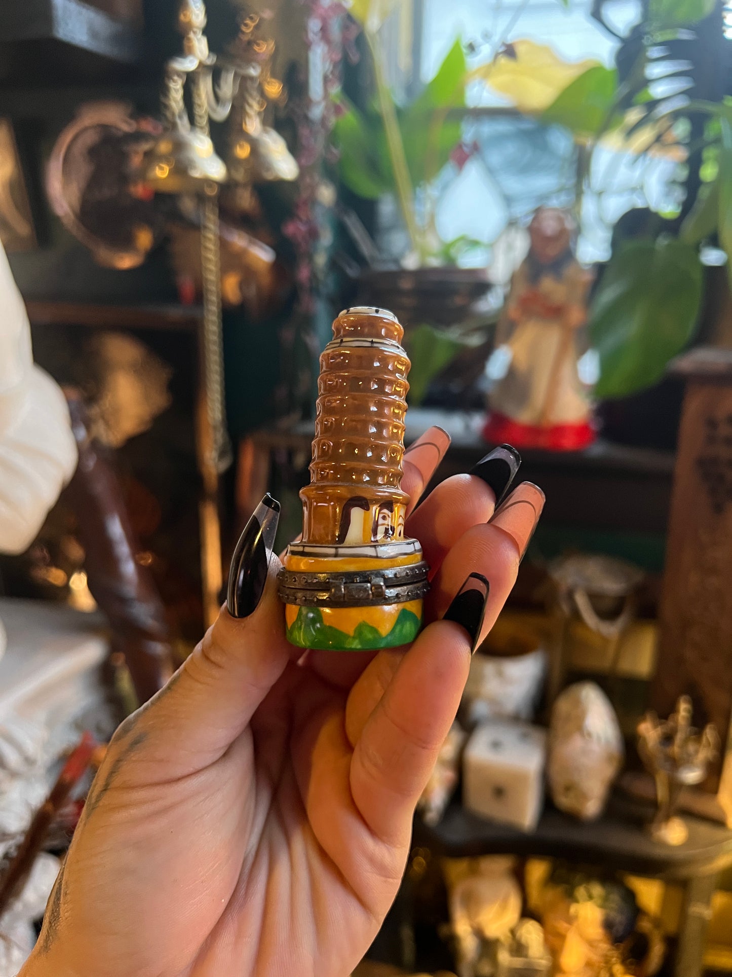 Leaning Tower of Pisa Porcelain Trinket Box