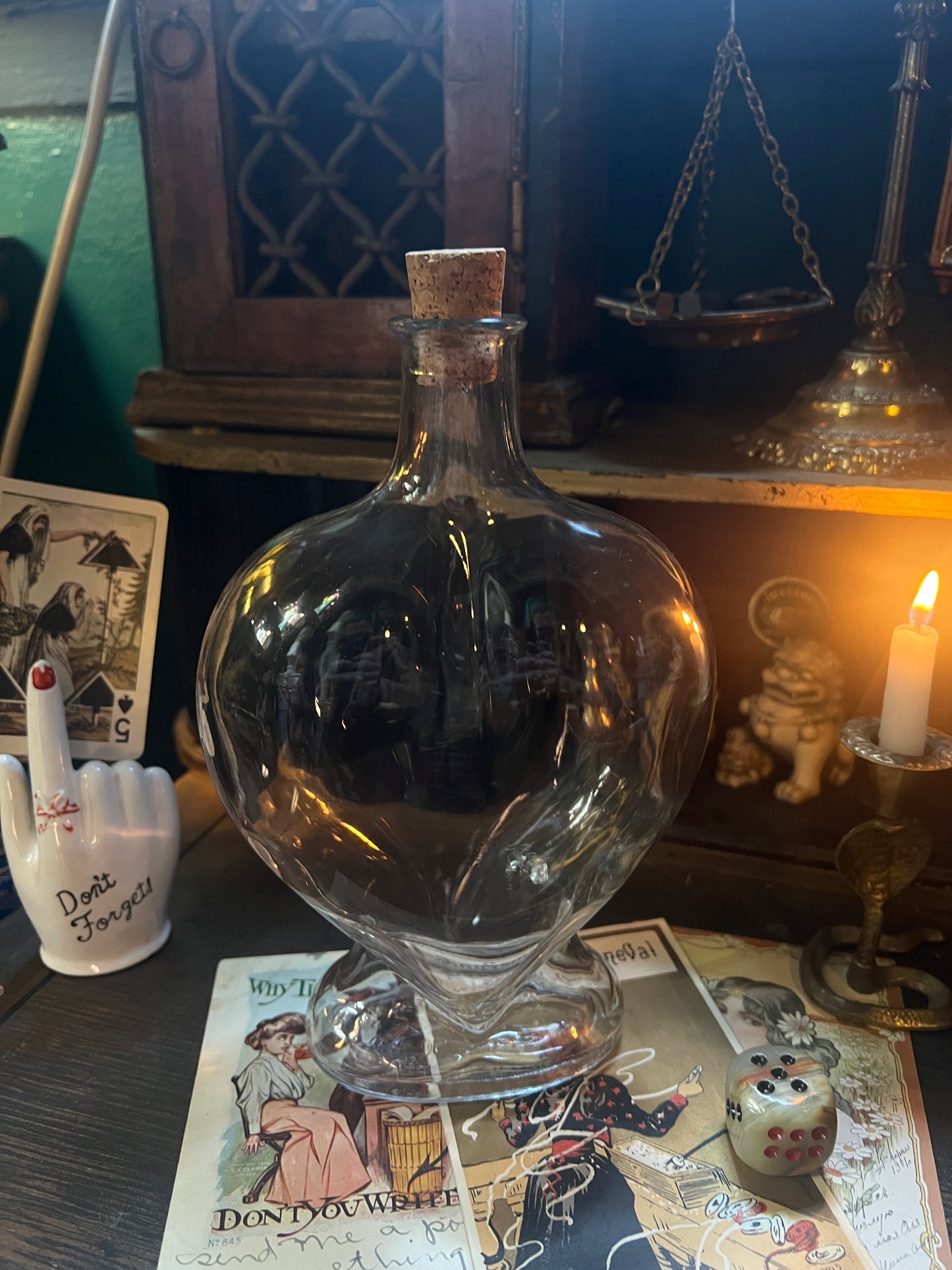 Italian Glass Heart Decanter